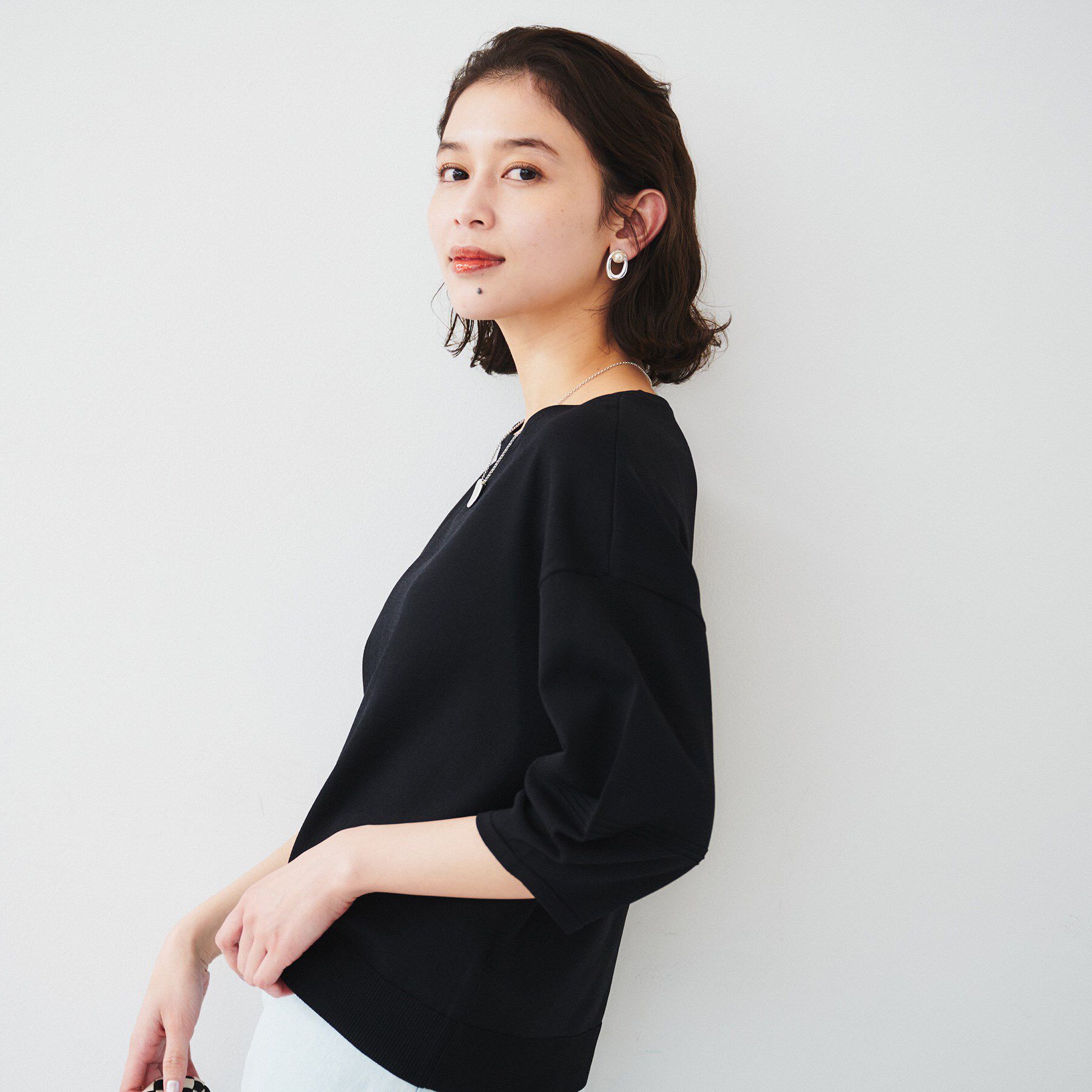 UNTITLED「【袖コンシャス/着映え/六分袖】ランタンスリーブニット」|ニット・セーター|