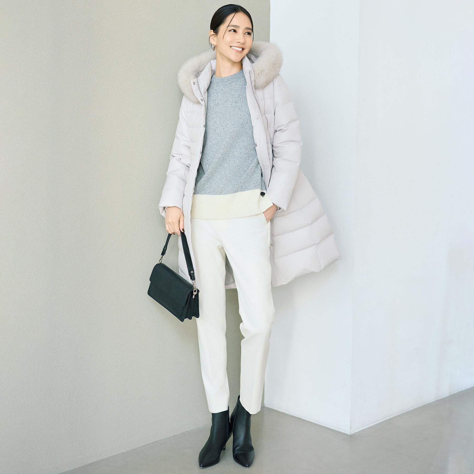 UNTITLED「【重ね着もおすすめ/洗える】ウールカシミヤ クルーネックニット」|ニット・セーター|