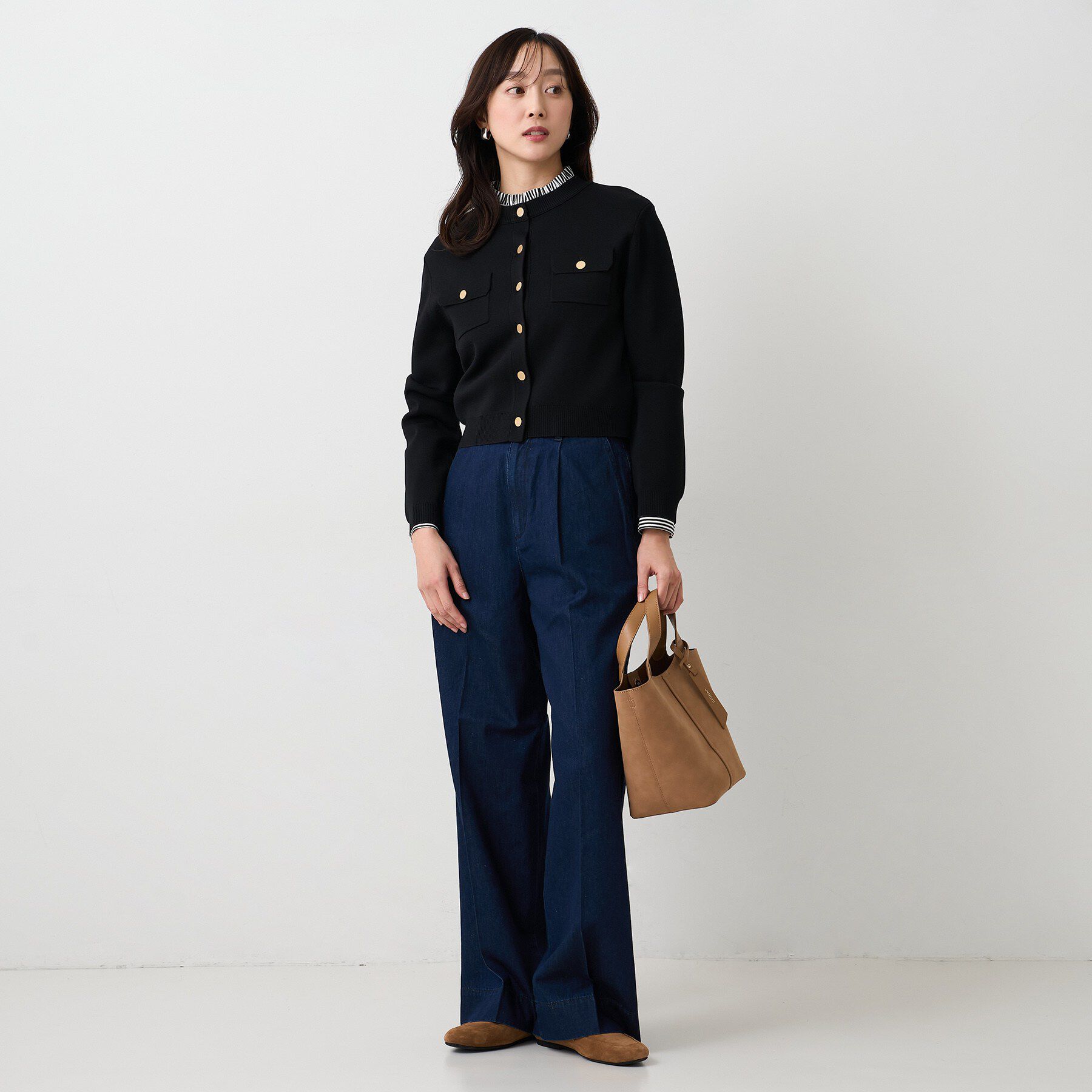 UNTITLED「【洗える/ジャケット風】ミラノリブカーディガン」|カーディガン|