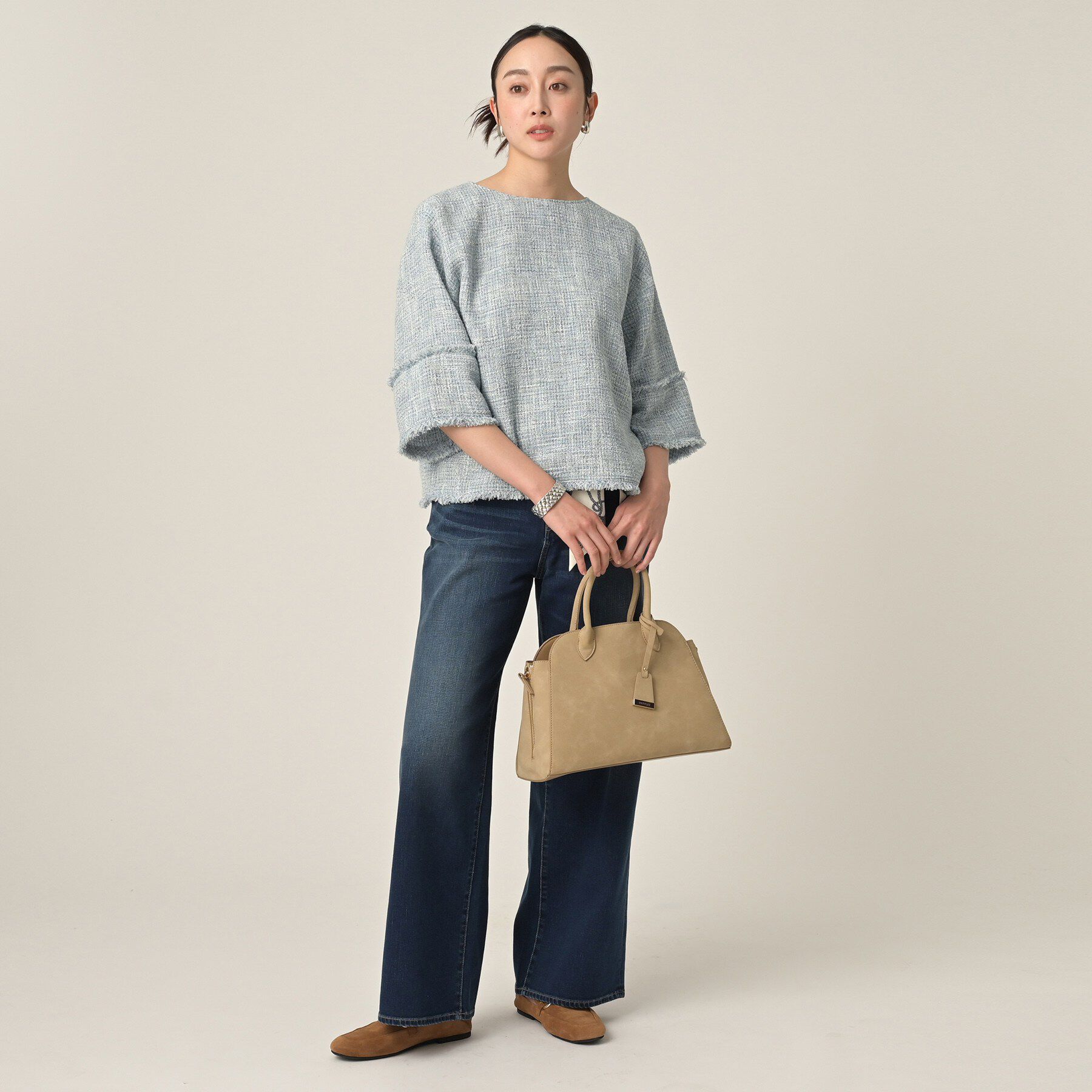 UNTITLED「【洗える】ツイードドルマンブラウス」|シャツ・ブラウス|