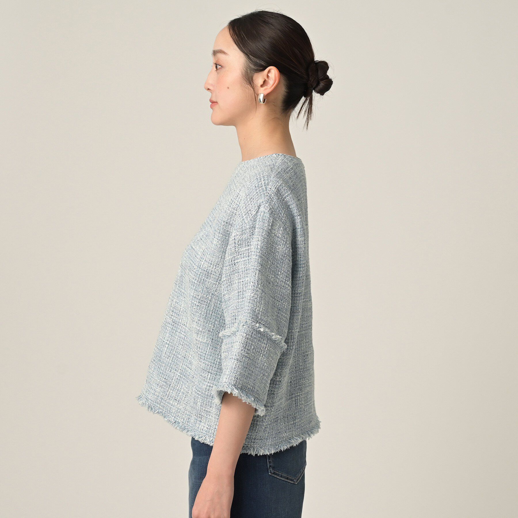 UNTITLED「【洗える】ツイードドルマンブラウス」|シャツ・ブラウス|