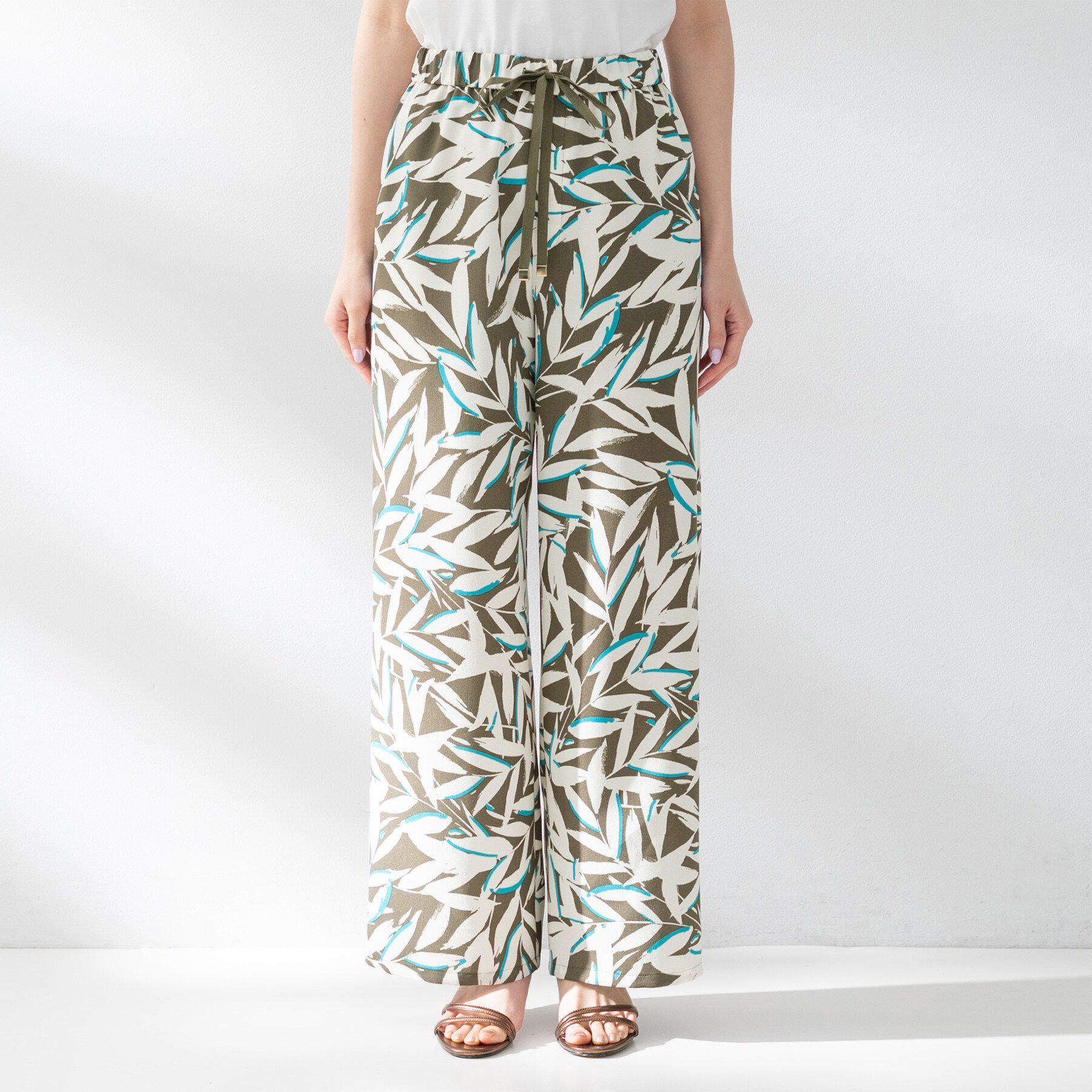 UNTITLED「【古畑星夏さん着用/ウエストゴム/ワイド】ボタニカルリーフパンツ」|その他|