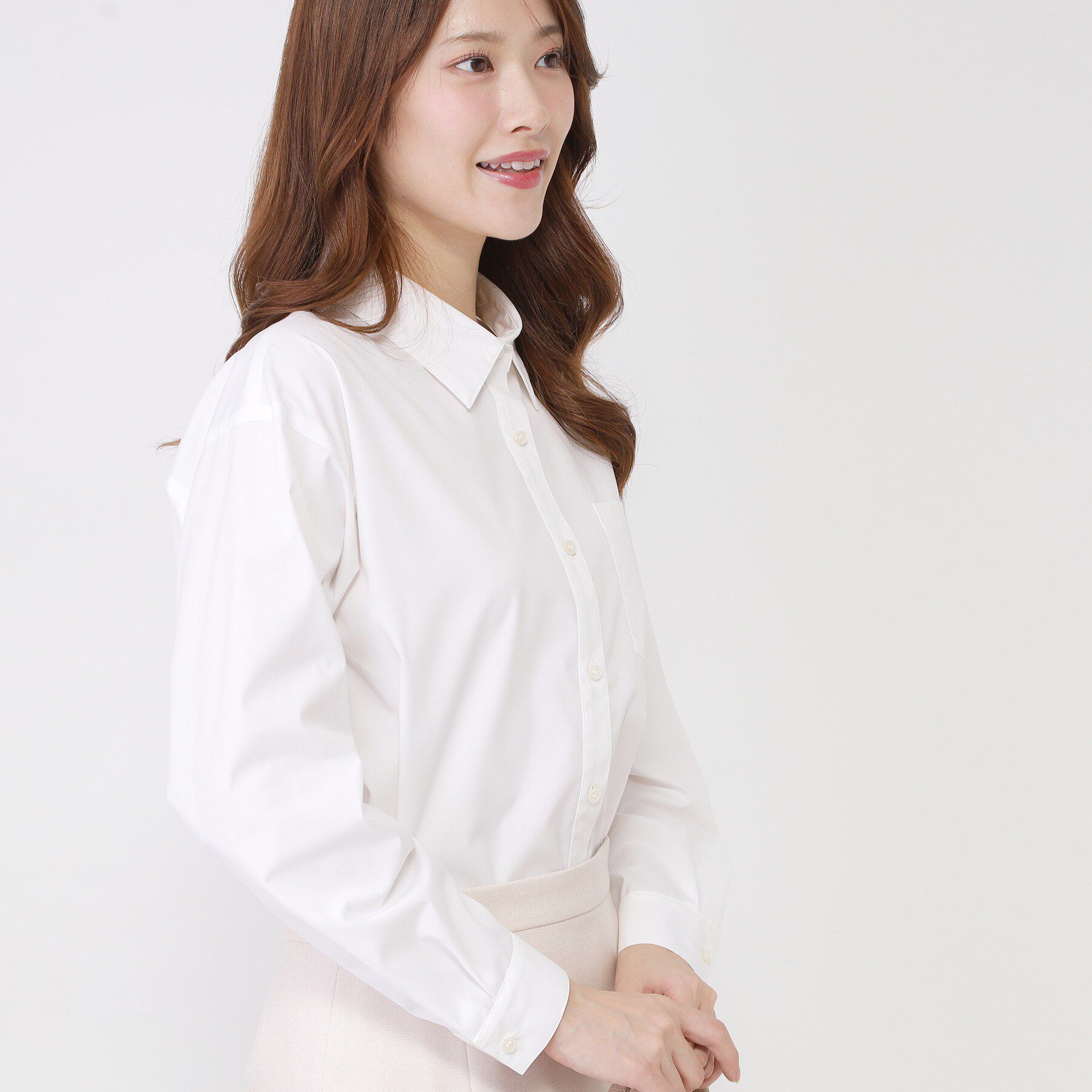COUP DE CHANCE「【手洗い可／日本製／レイヤード】きれいめ襟付きシャツ」|シャツ・ブラウス|