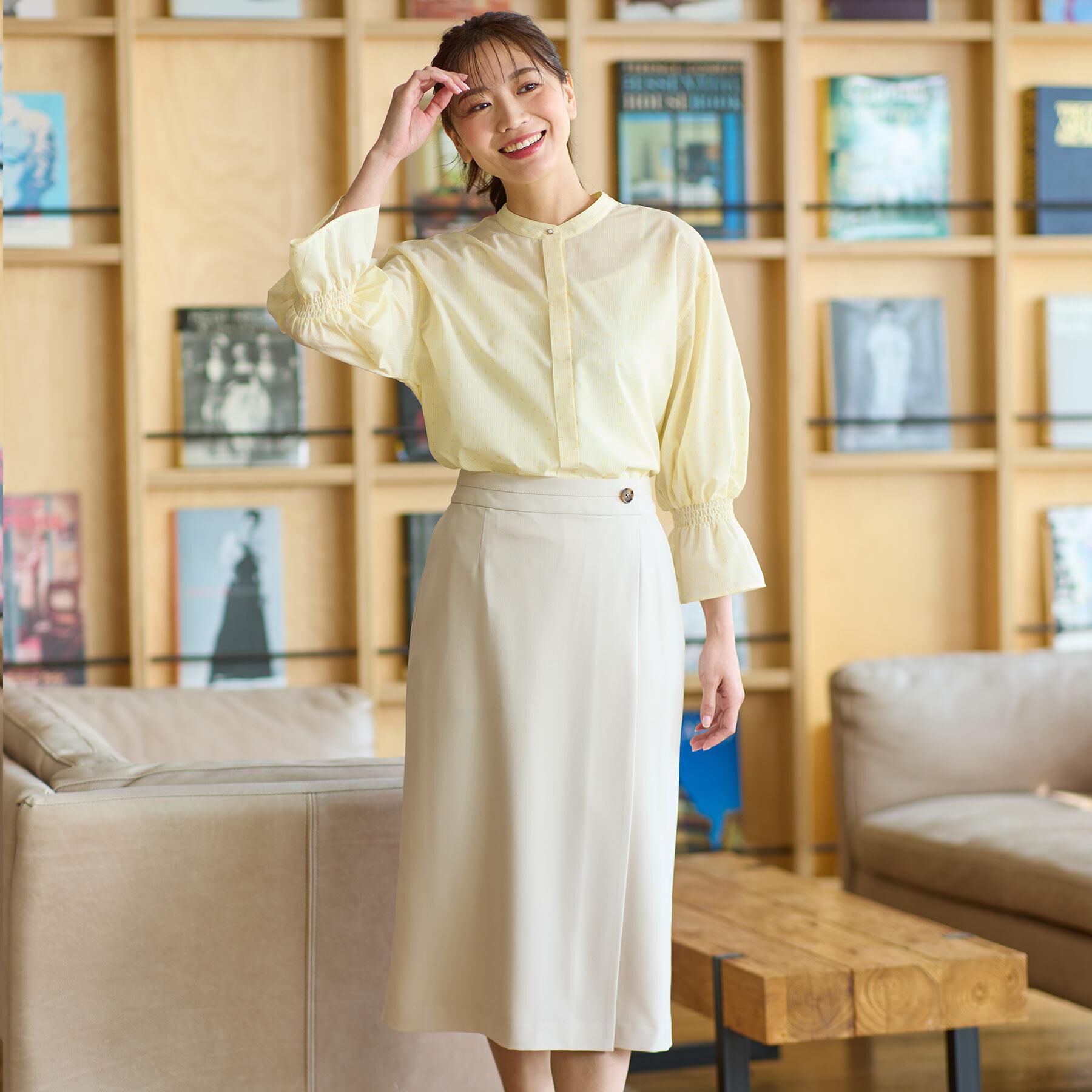 Reflect「【洗える】キャンディースリーブブラウス」|シャツ・ブラウス|