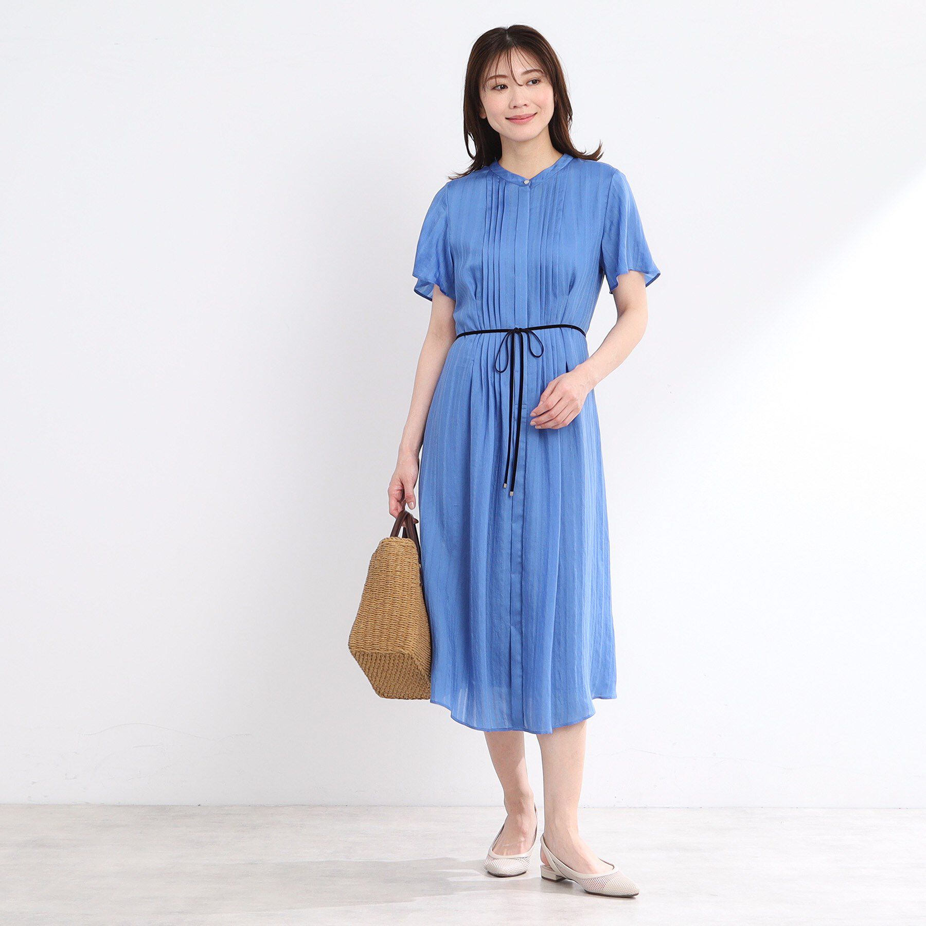 Reflect「【夏SALE／手洗い可】シャドーボーダーワンピース」|ワンピース|