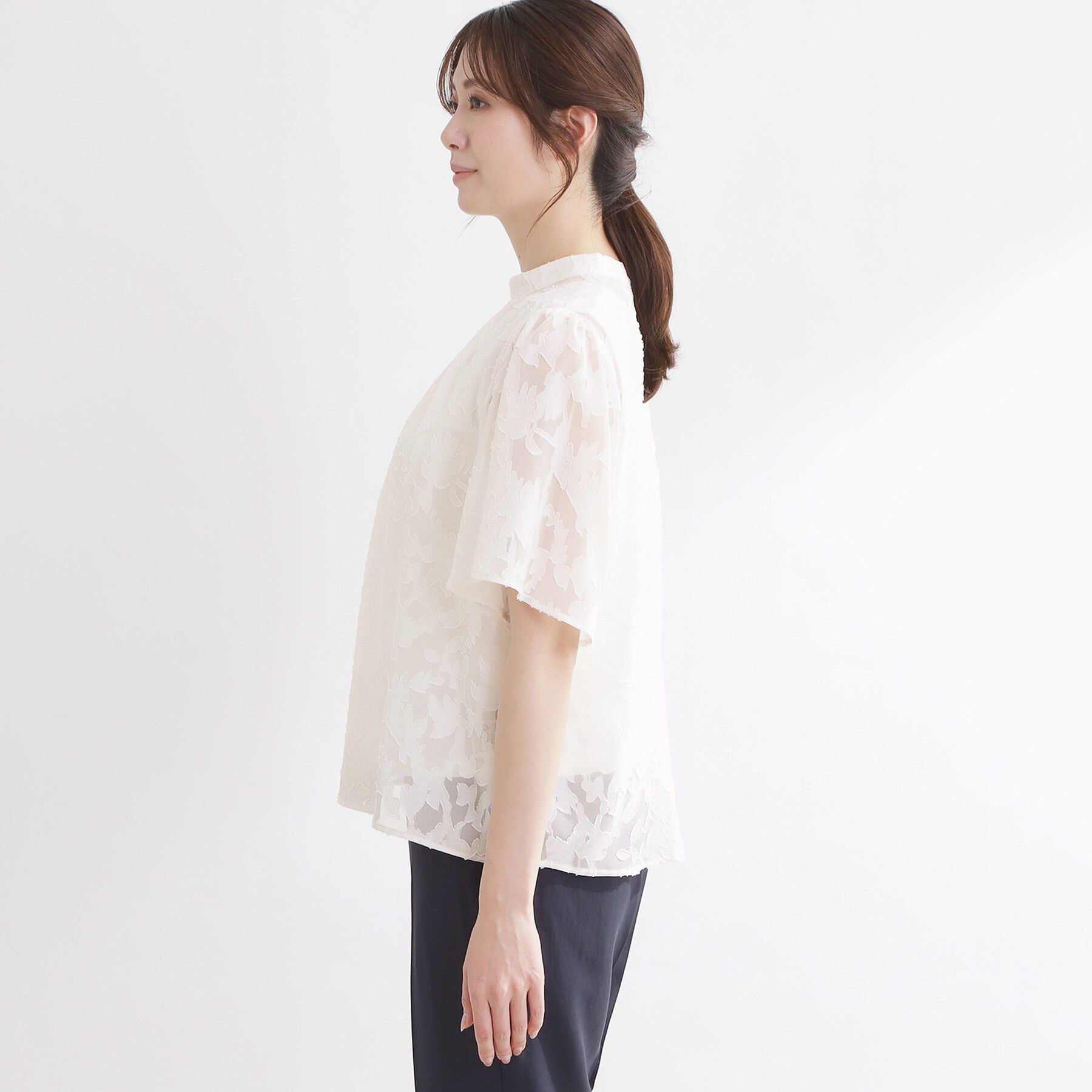 Reflect「【選べる2柄／セットアップ可】プチスタンドカラーブラウス」|その他|