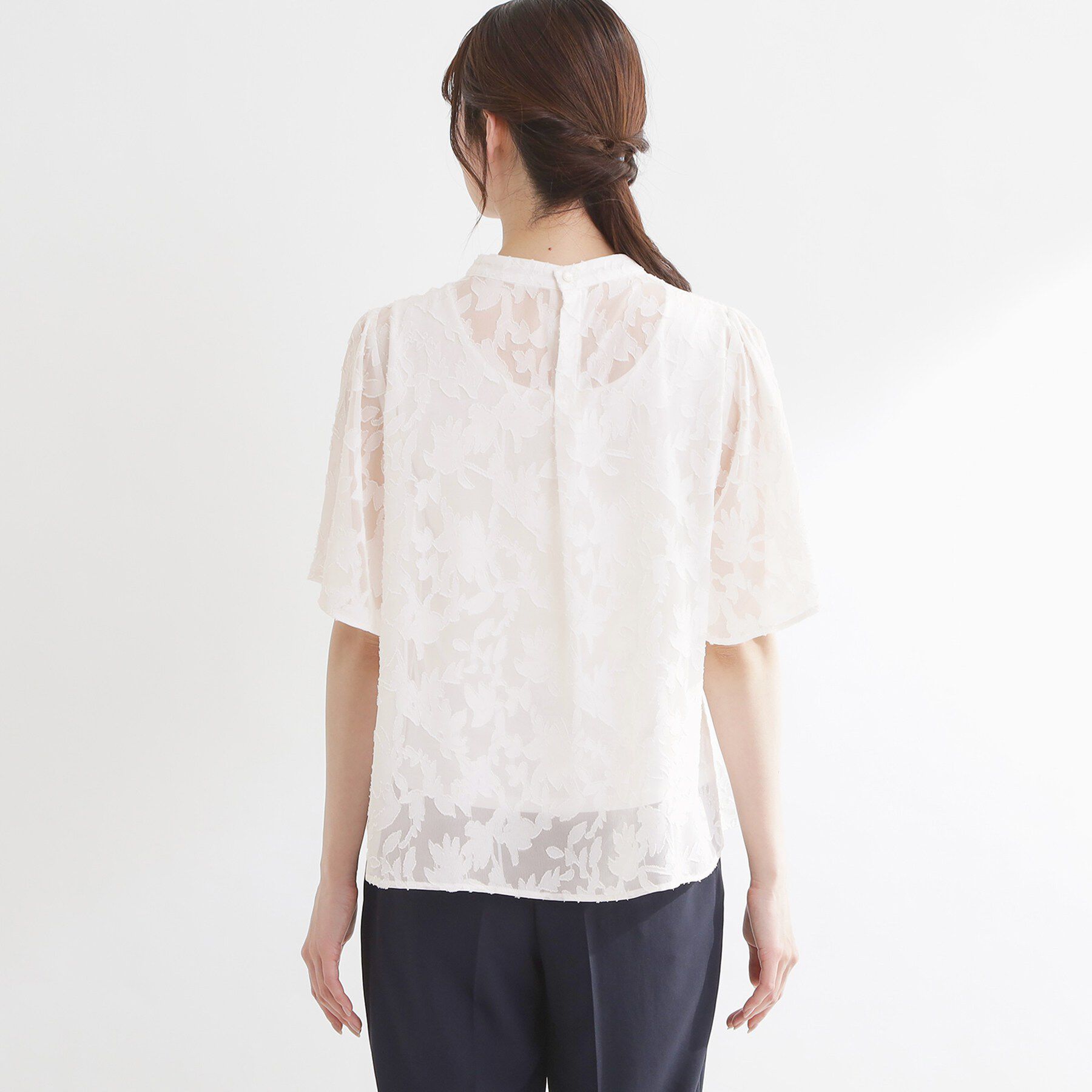 Reflect「【選べる2柄／セットアップ可】プチスタンドカラーブラウス」|その他|