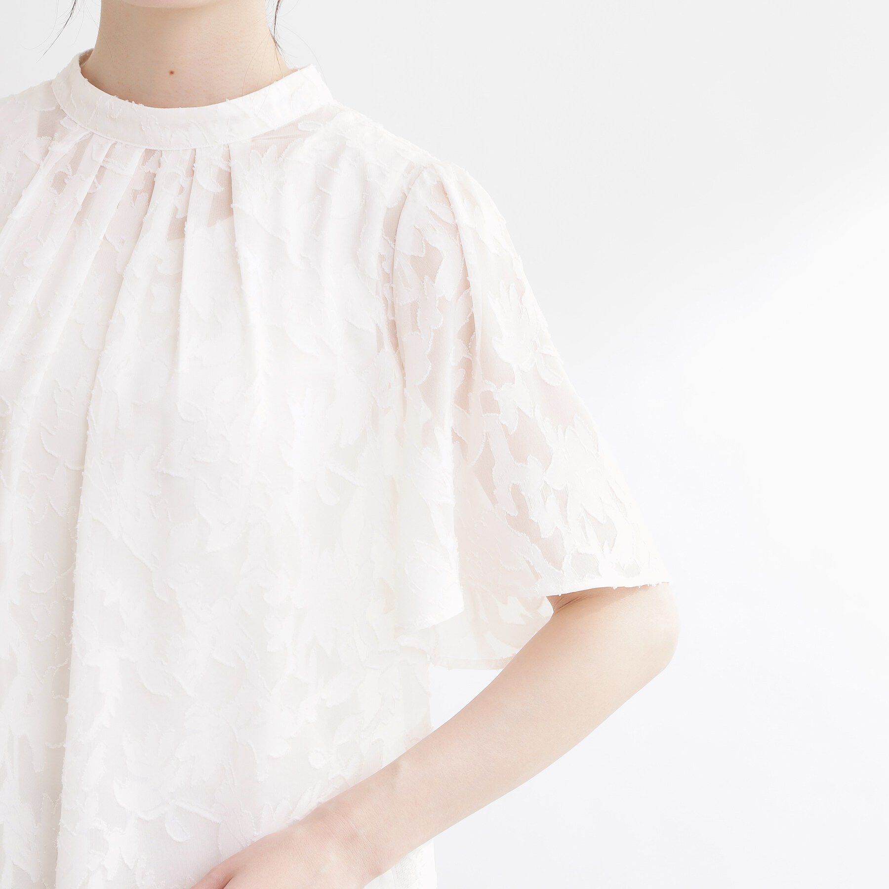 Reflect「【選べる2柄／セットアップ可】プチスタンドカラーブラウス」|その他|