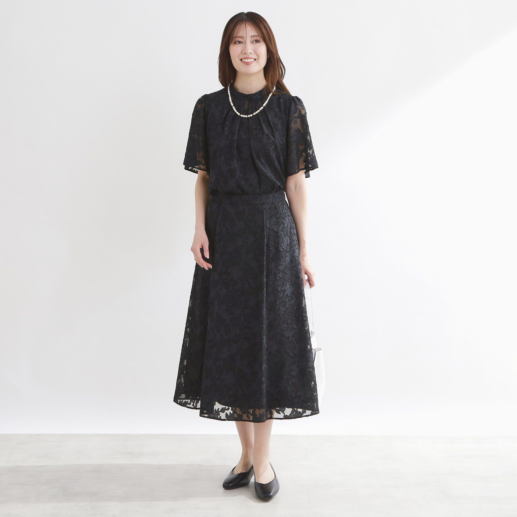 Reflect「【選べる2柄／セットアップ可】プチスタンドカラーブラウス」|その他|