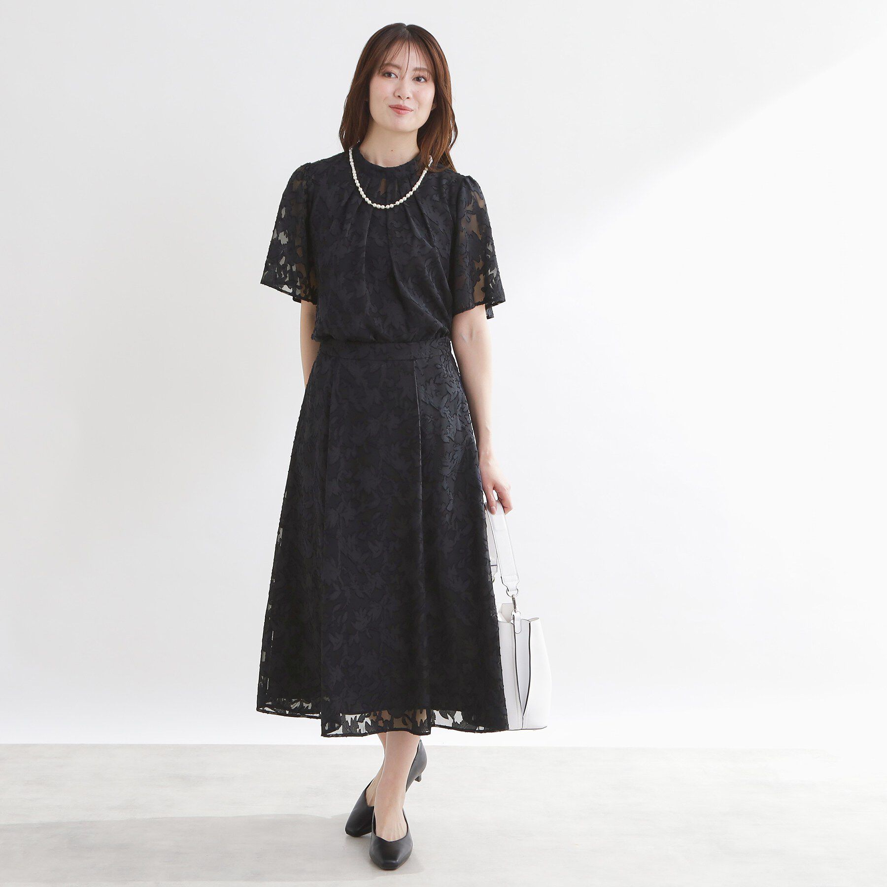 Reflect「【選べる2柄／セットアップ可】プチスタンドカラーブラウス」|その他|