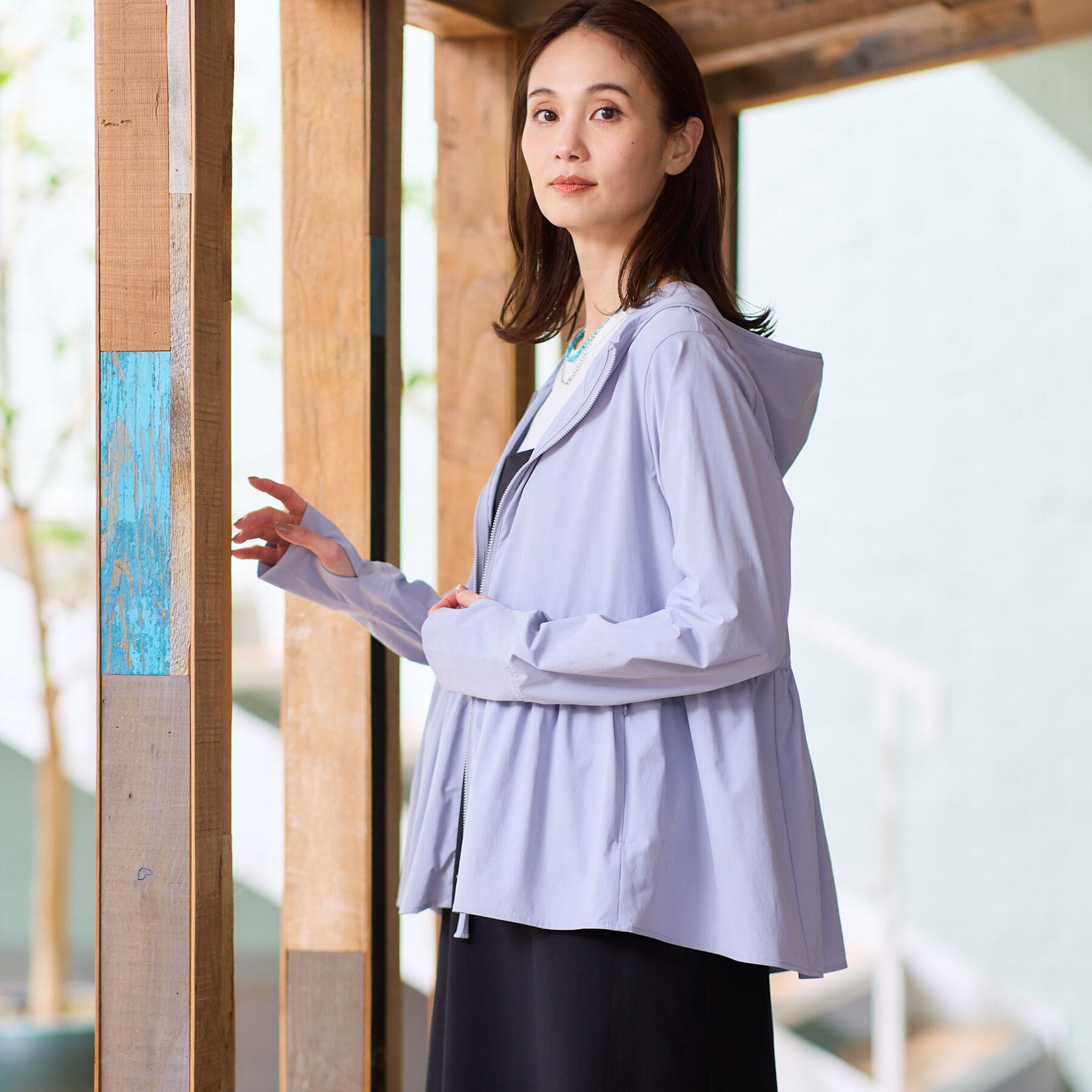 Reflect「【UVカット／接触冷感】ラッシュガードパーカー」|ブルゾン・スタジャン|