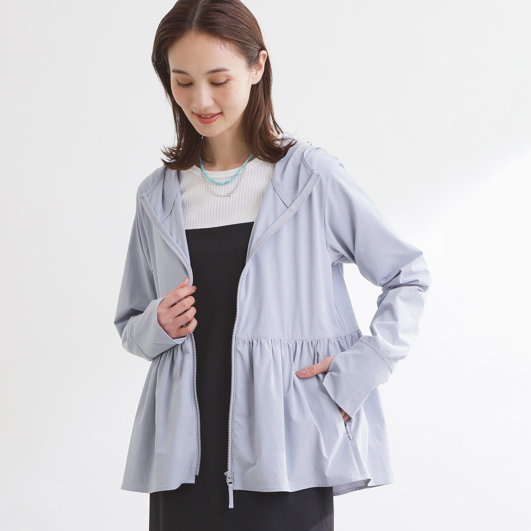 Reflect「【UVカット／接触冷感】ラッシュガードパーカー」|ブルゾン・スタジャン|