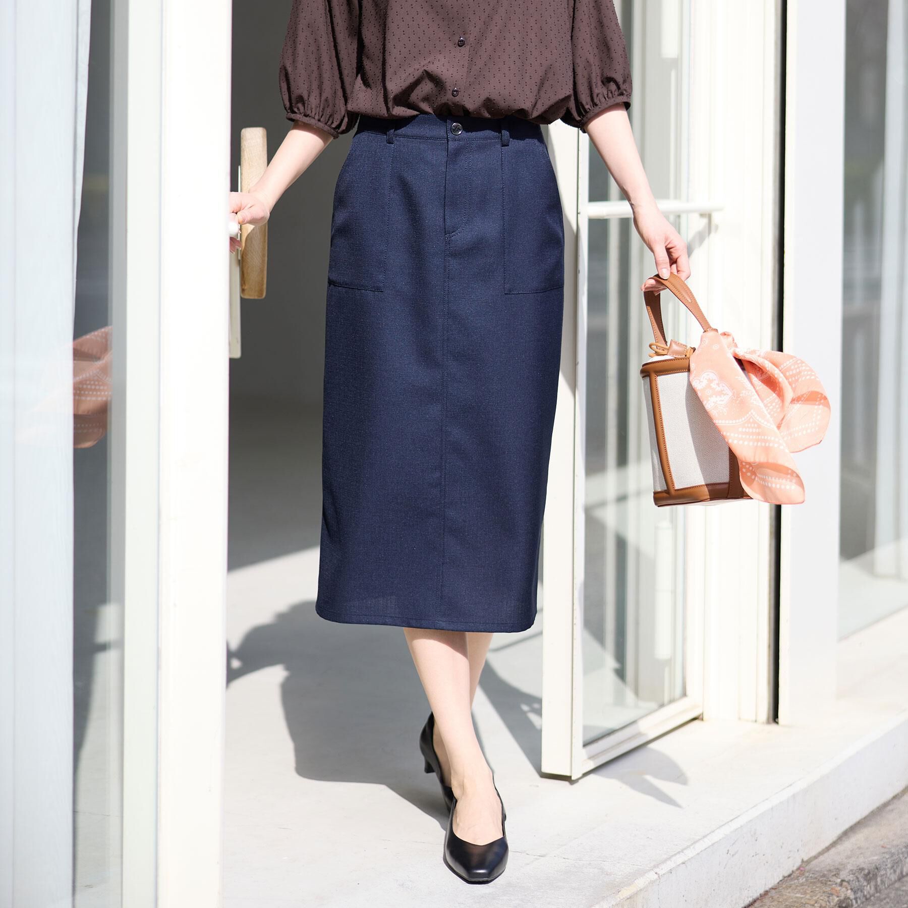 Reflect「Iラインシルエットスカート」|スカート|ネイビー(094)