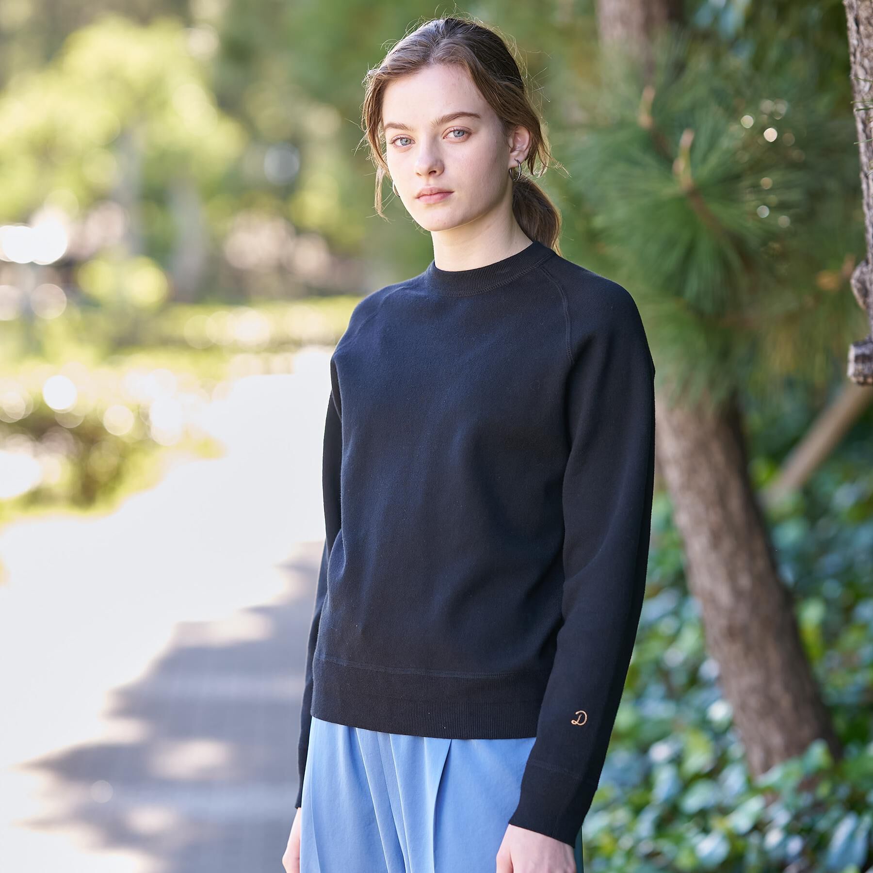 DRESSTERIOR「【洗える/7色展開】ウォッシャブルコットンカシミヤニット」|ニット・セーター|ブラック(019)