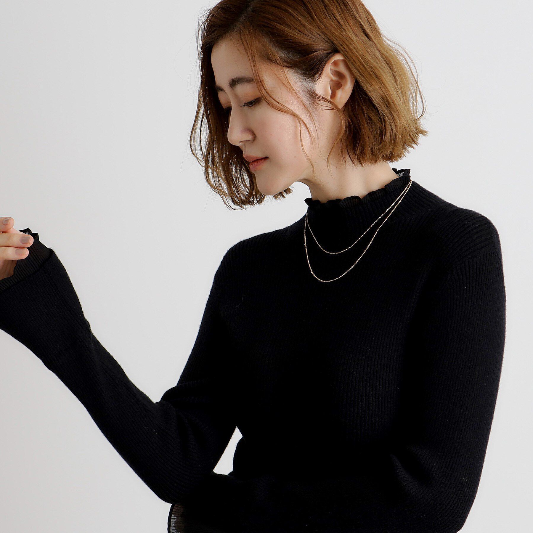 grove「デザインチェーン2連ショートネック」|ネックレス|