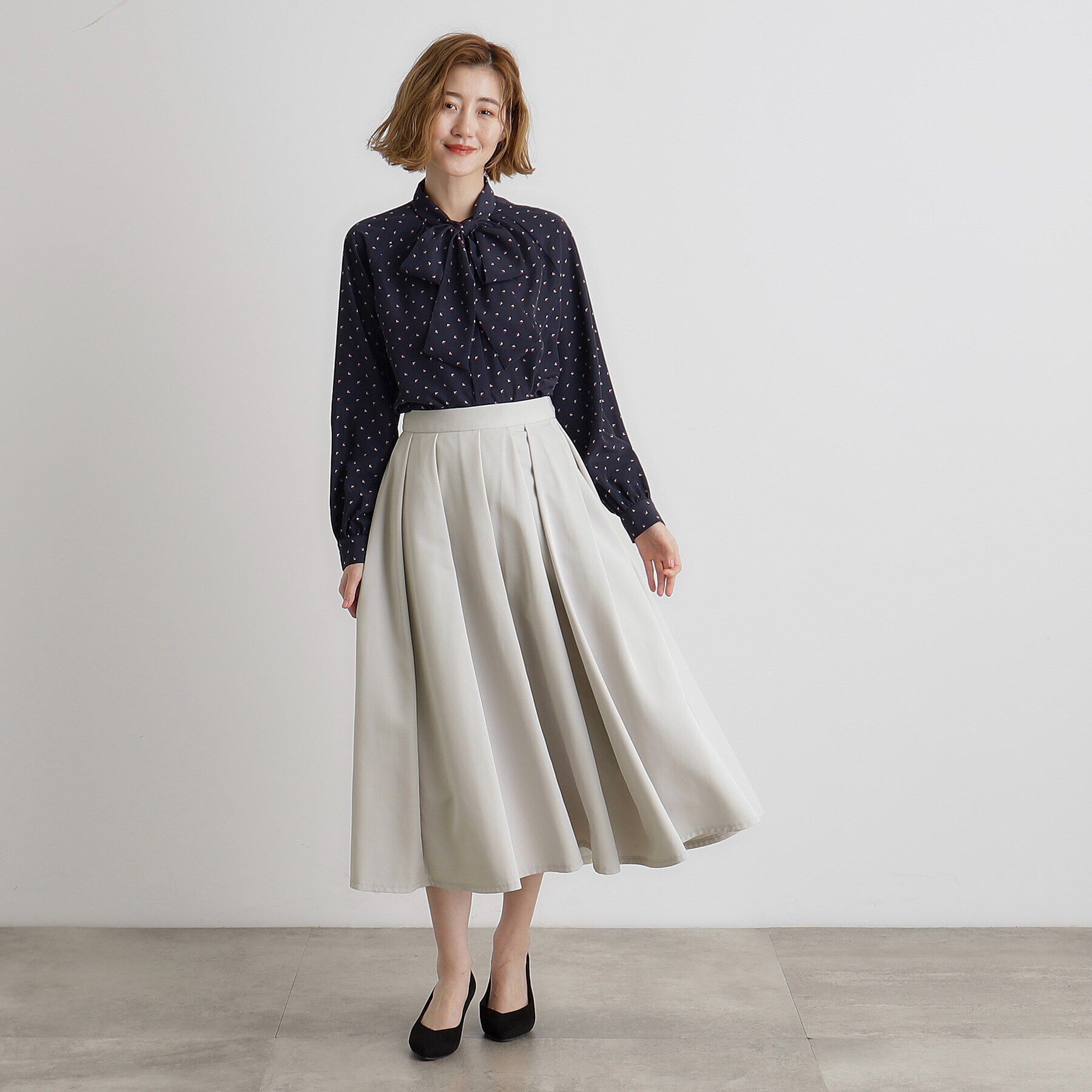 grove「イレギュラータックフレアスカート」|スカート|