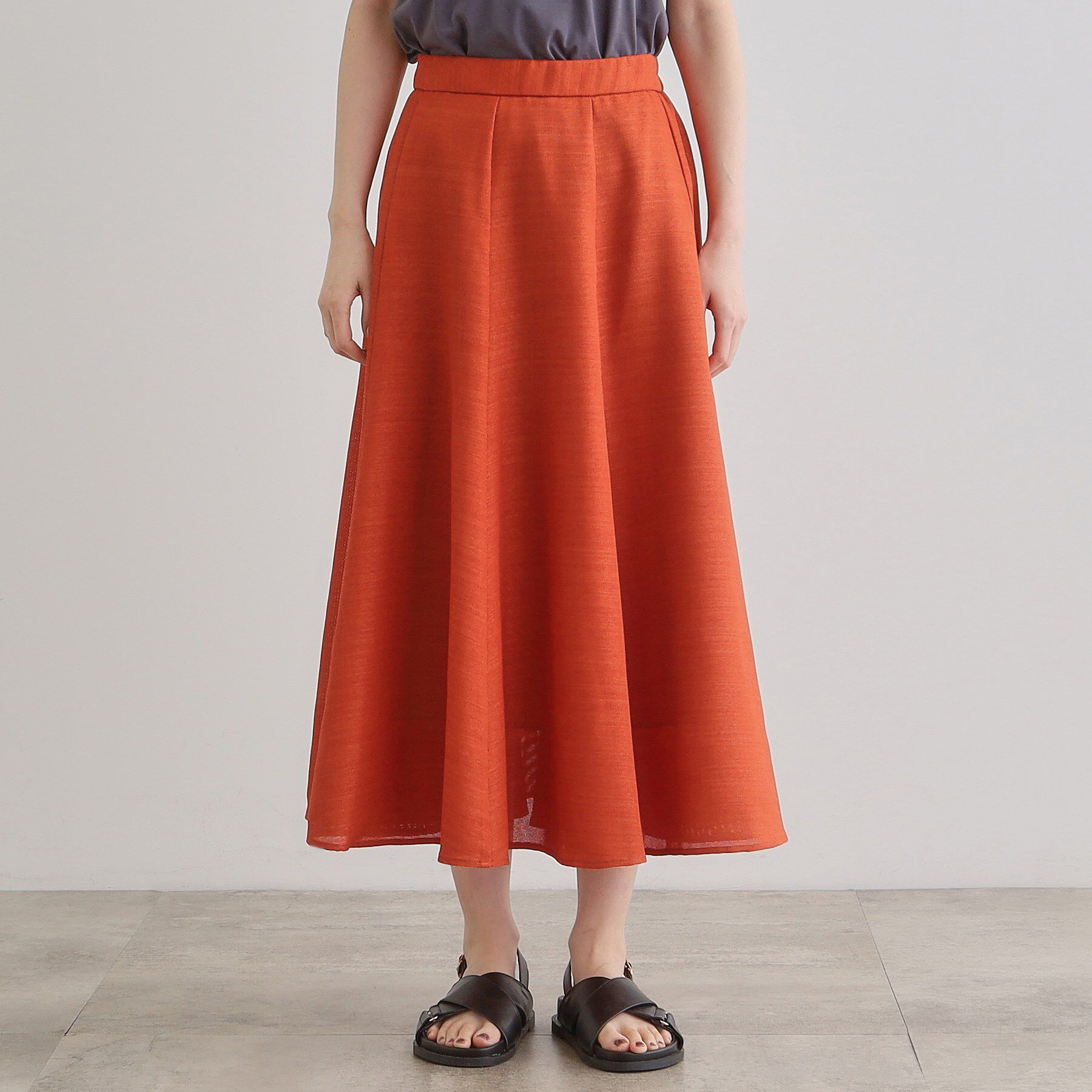 grove「【大人のリゾートスタイル/SETUP】麻調フレアスカート」|スカート|