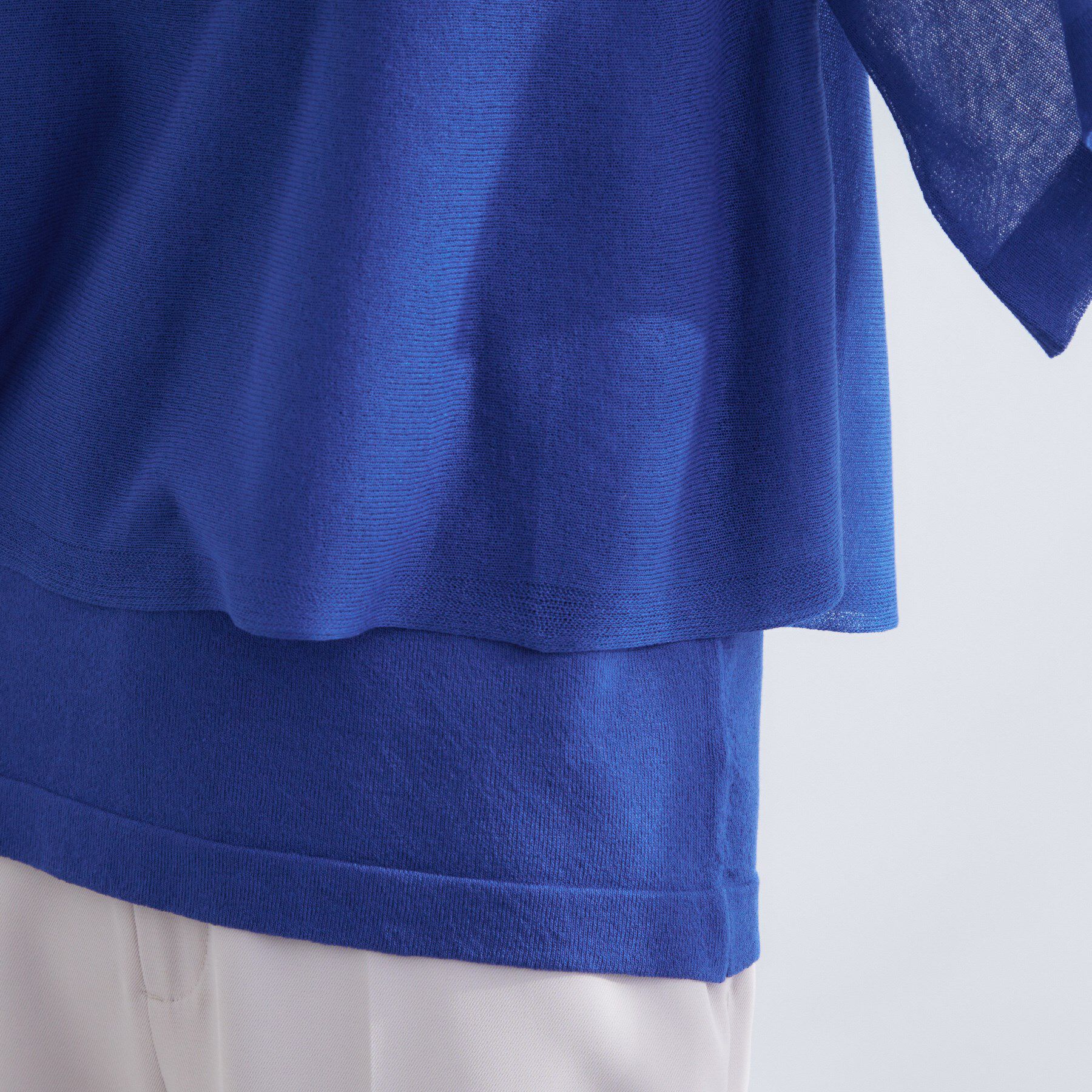 grove「シアーな軽やかさフロントシアーフレアニット」|ニット・セーター|