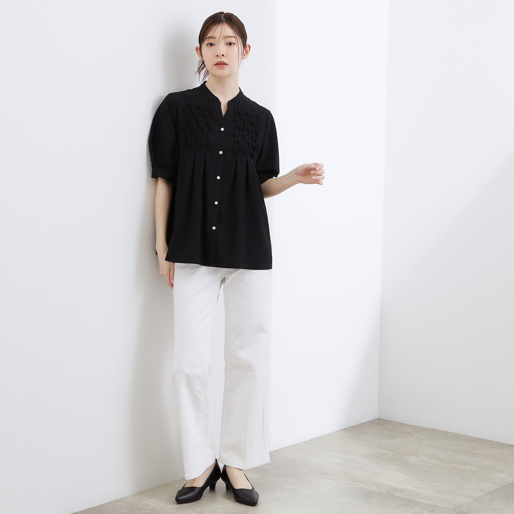 grove「スモッキングタックブラウス」|シャツ・ブラウス|