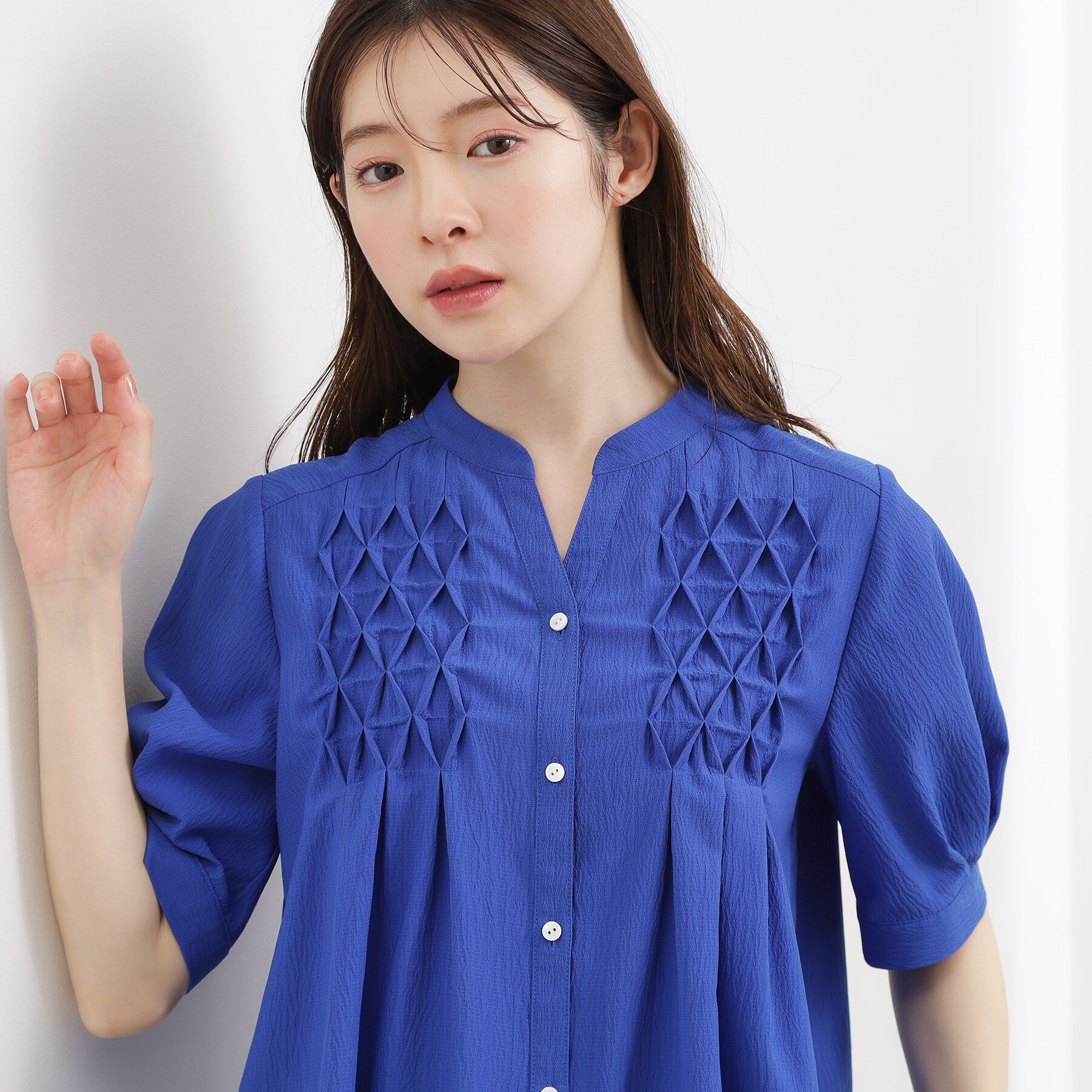 grove「スモッキングタックブラウス」|シャツ・ブラウス|