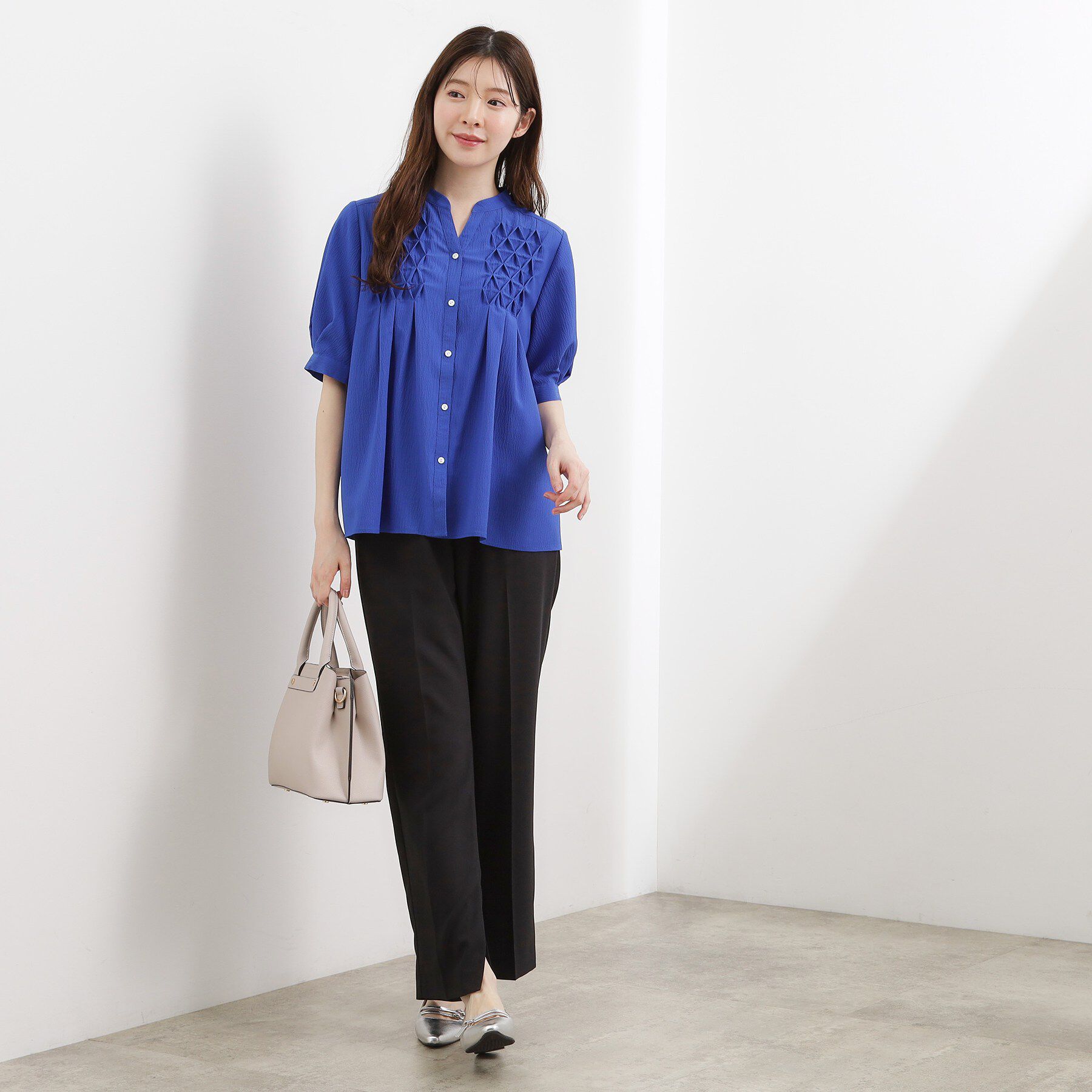 grove「スモッキングタックブラウス」|シャツ・ブラウス|