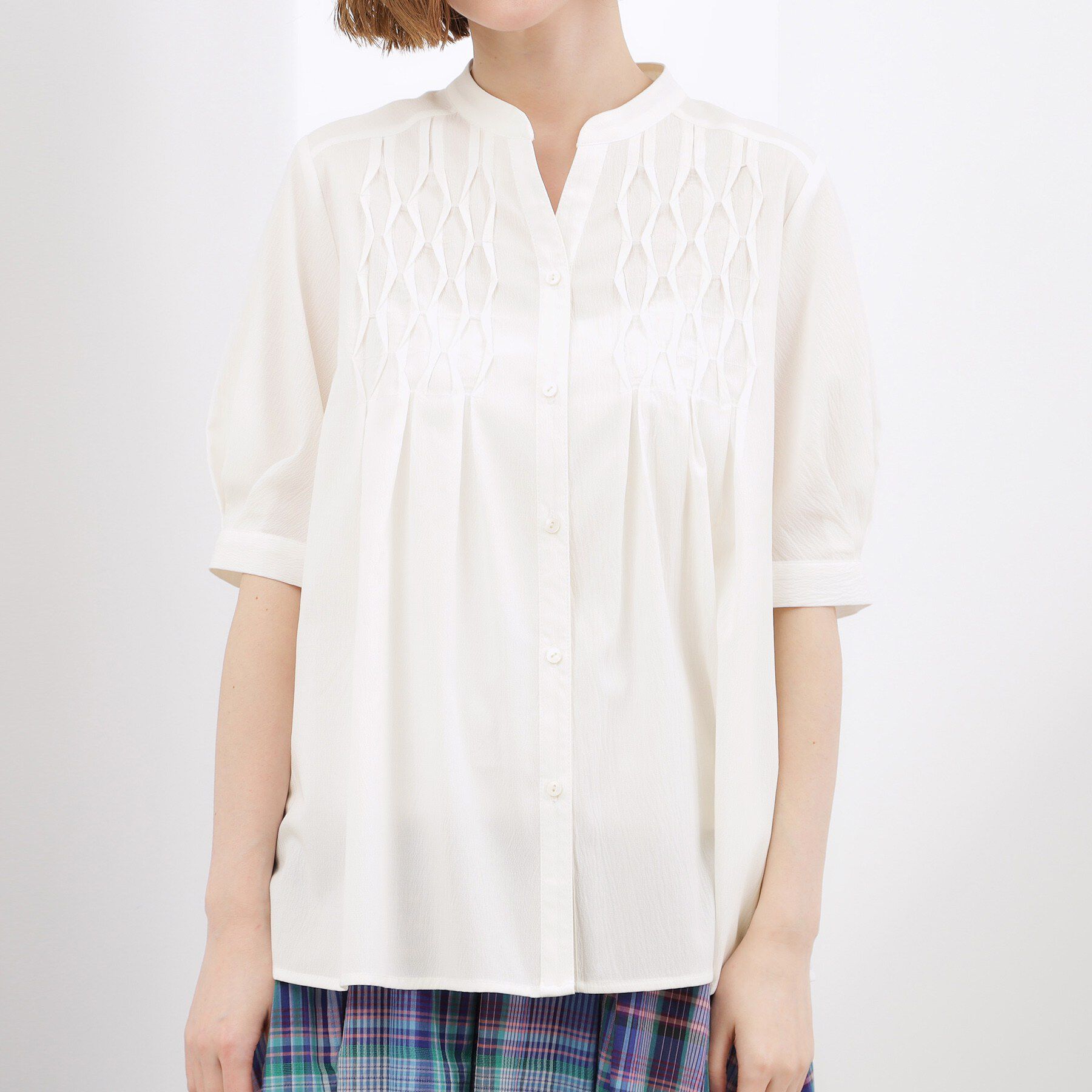 grove「スモッキングタックブラウス」|シャツ・ブラウス|