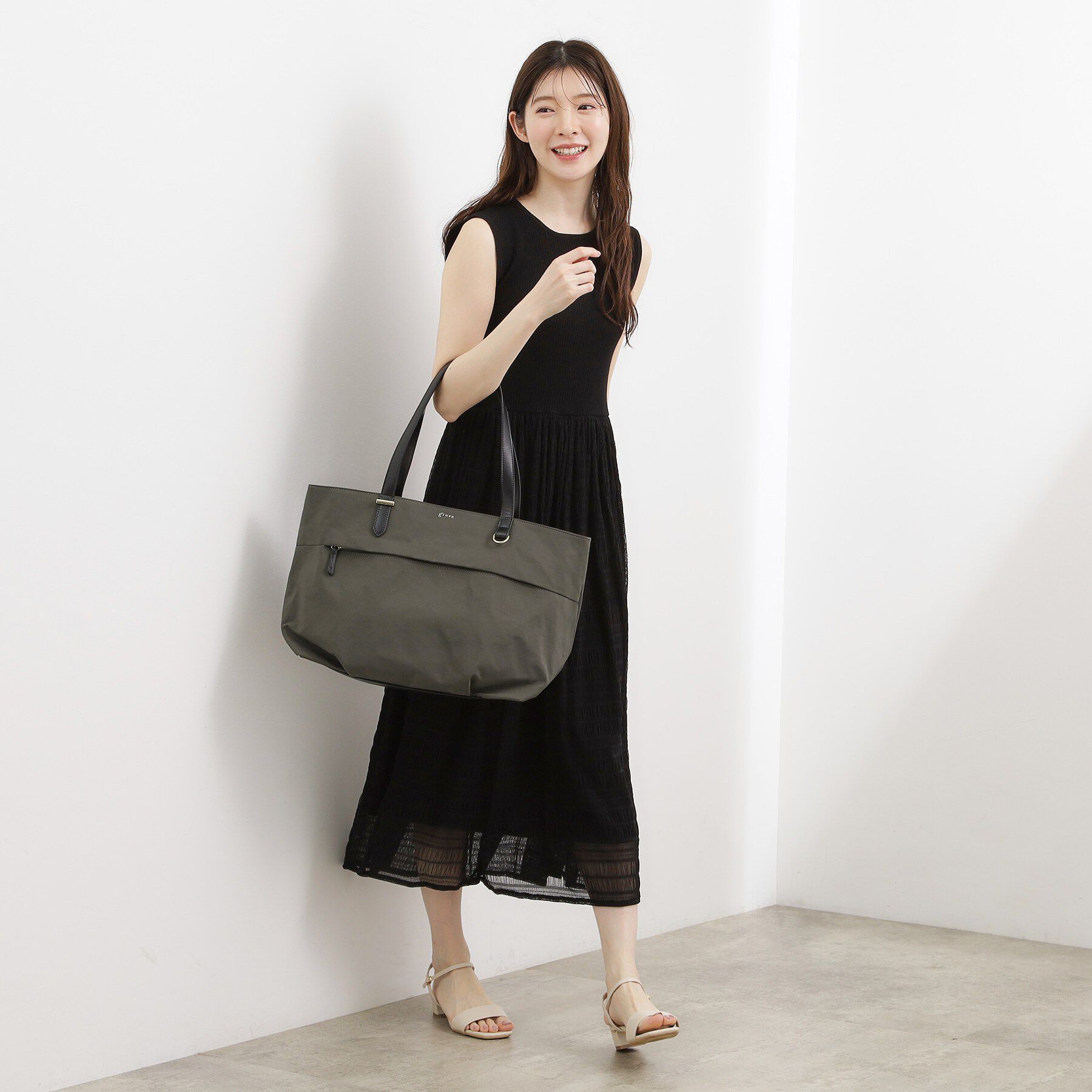 grove「【撥水】軽量機能ビッグトート【旅行にも◎】」|トートバッグ|