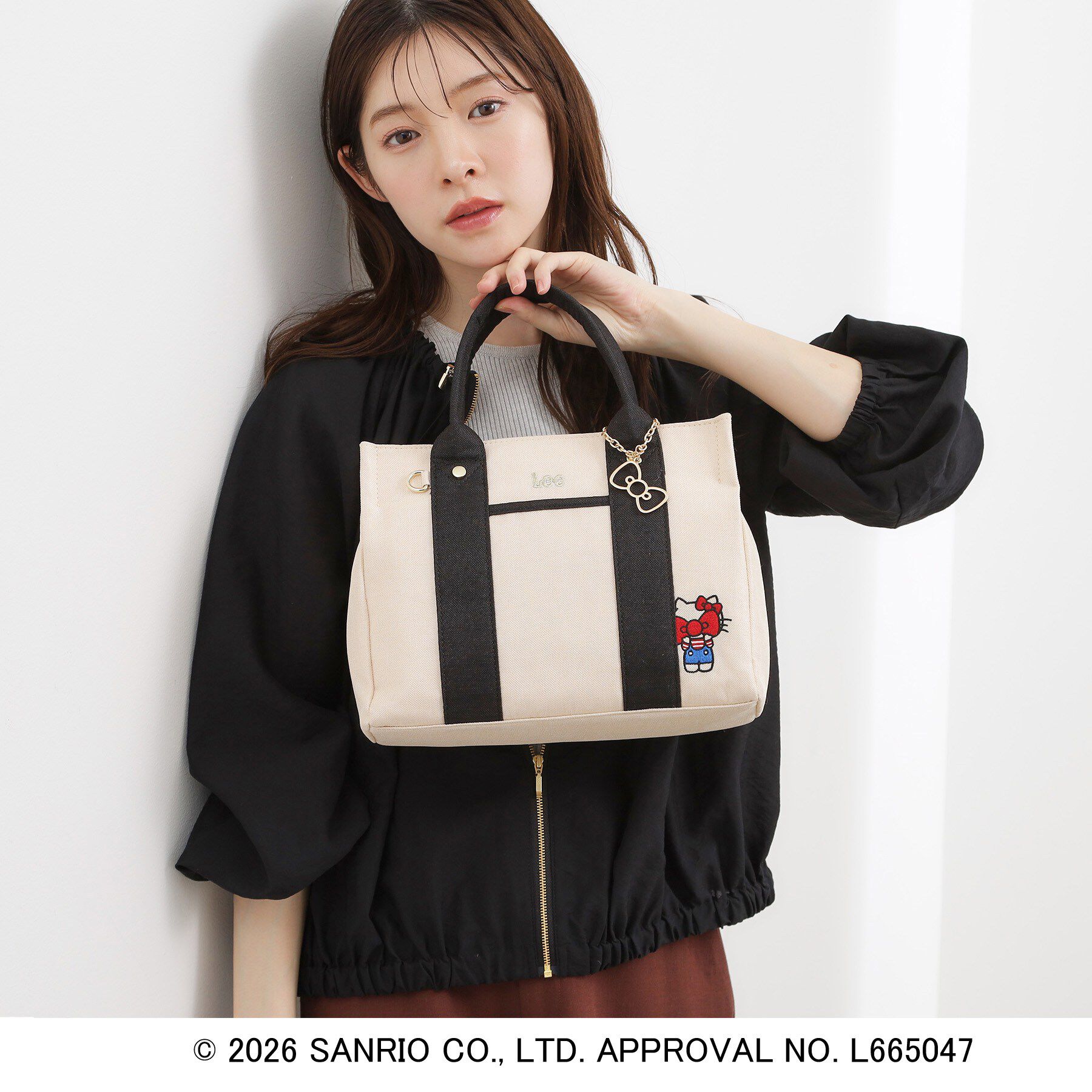 grove「【ハローキティ】Leeスクエア2WAYトート」|トートバッグ|