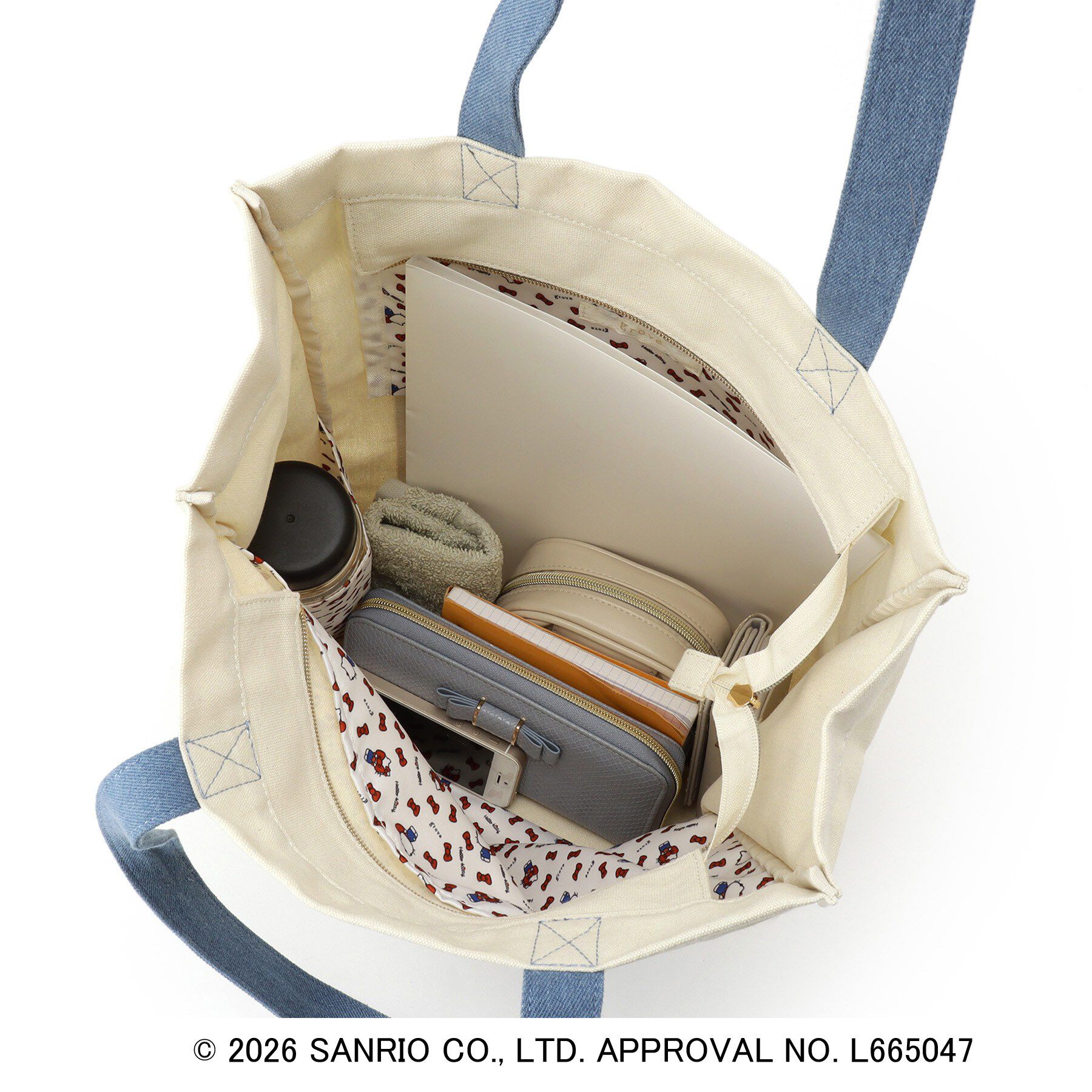 grove「【ハローキティ】バンダナプリント多機能トート」|トートバッグ|