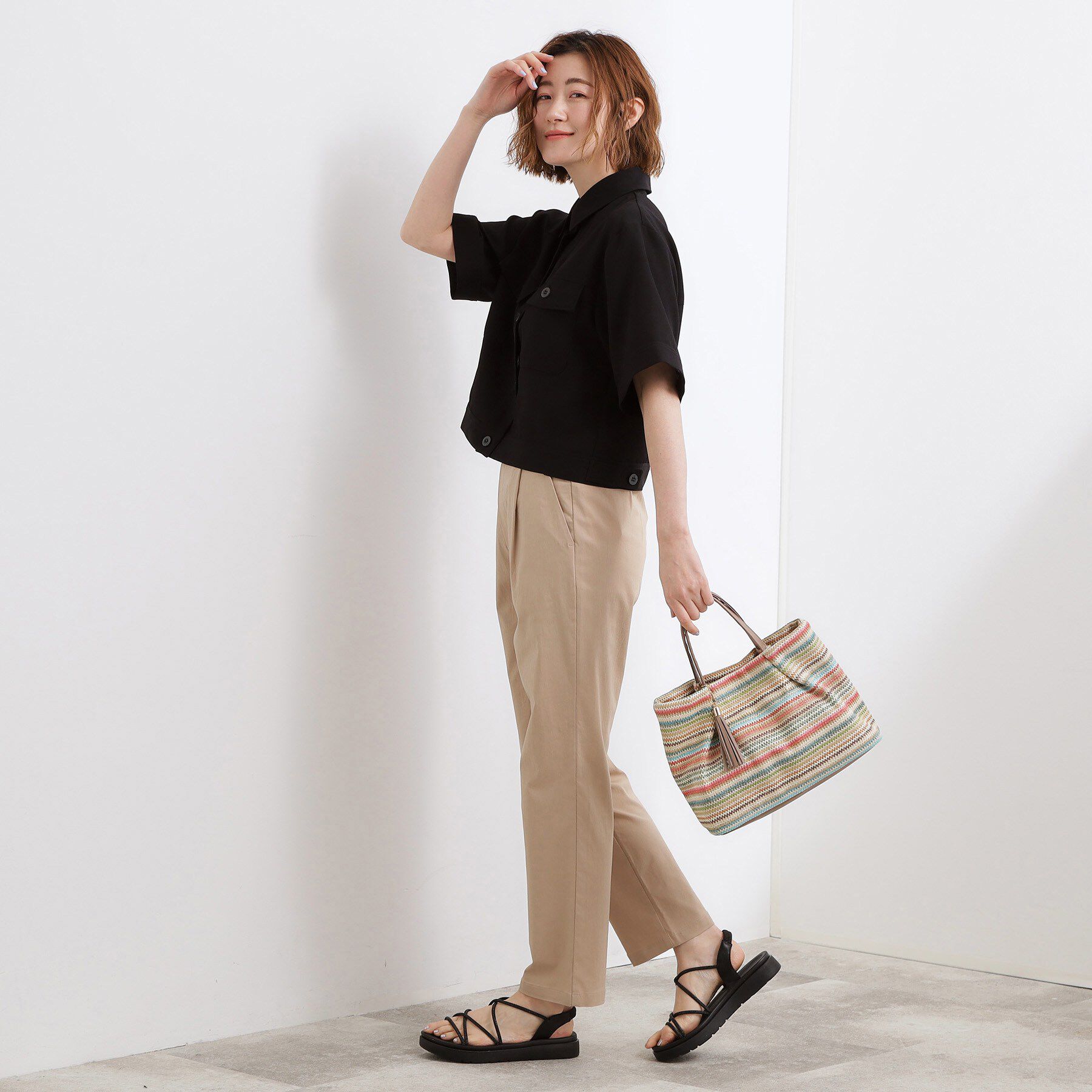 grove「タックタッセルPP2WAYトート」|トートバッグ|