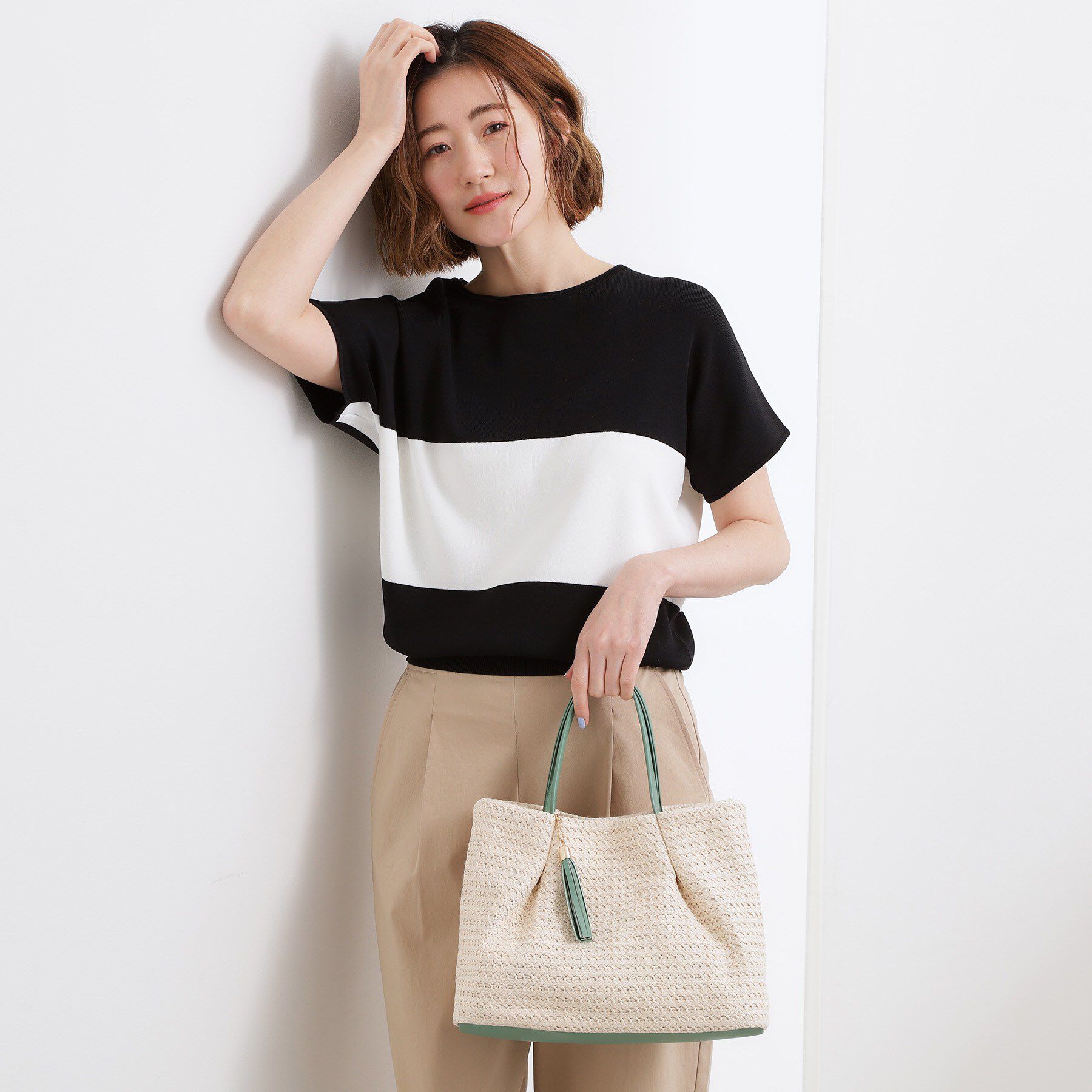 grove「タックタッセルPP2WAYトート」|トートバッグ|