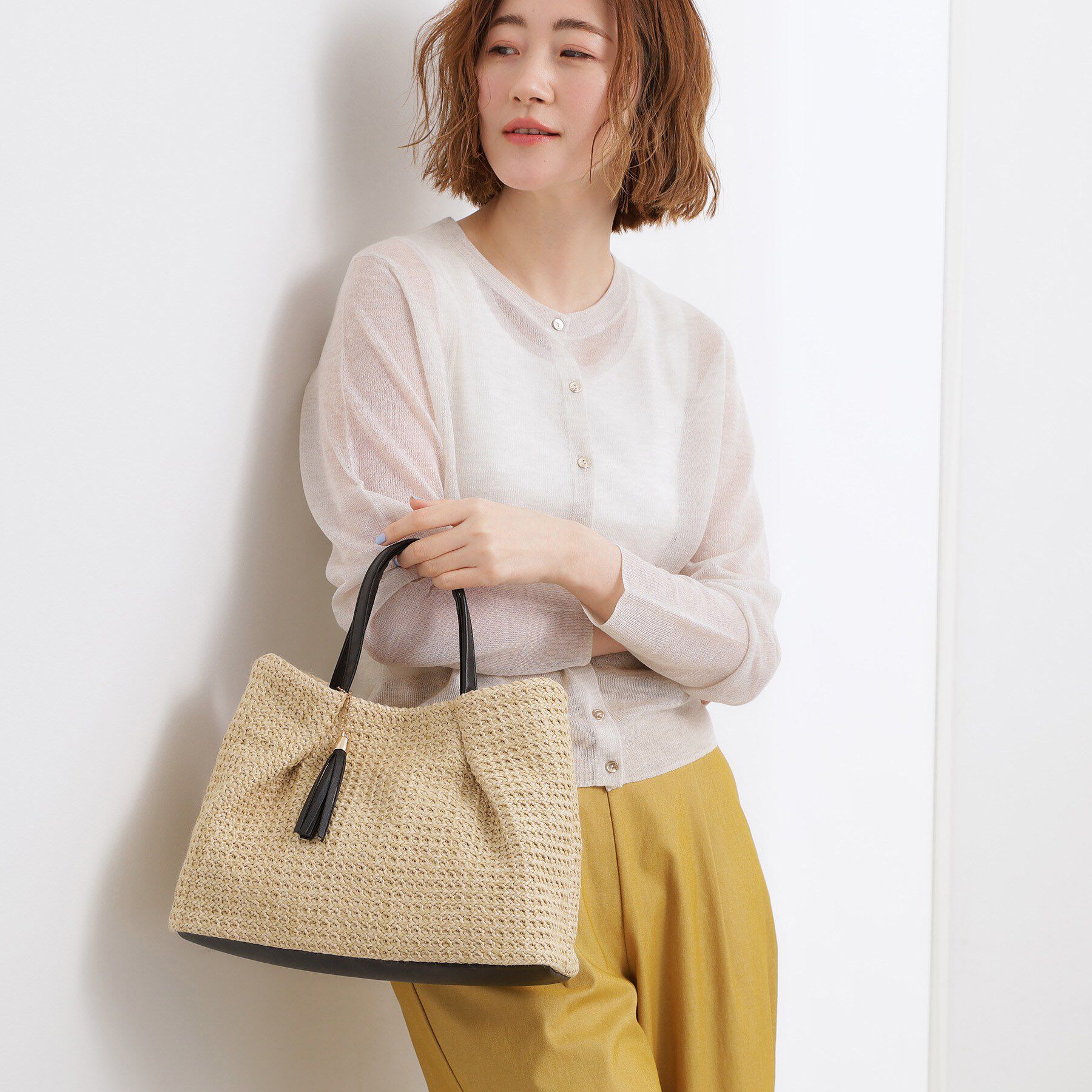 grove「タックタッセルPP2WAYトート」|トートバッグ|