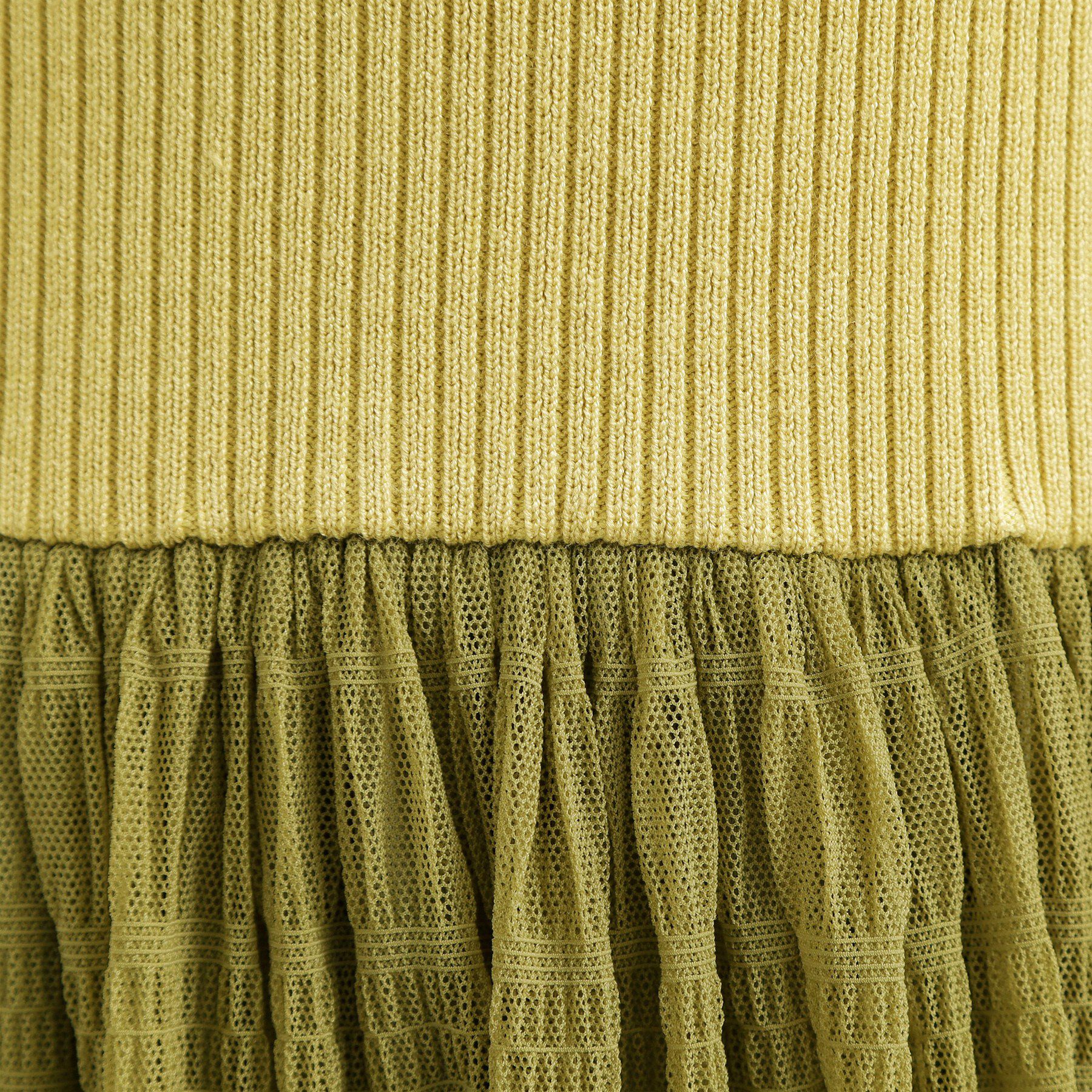 grove「リブニット&times;チェックチュール ドッキングワンピース」|ワンピース|