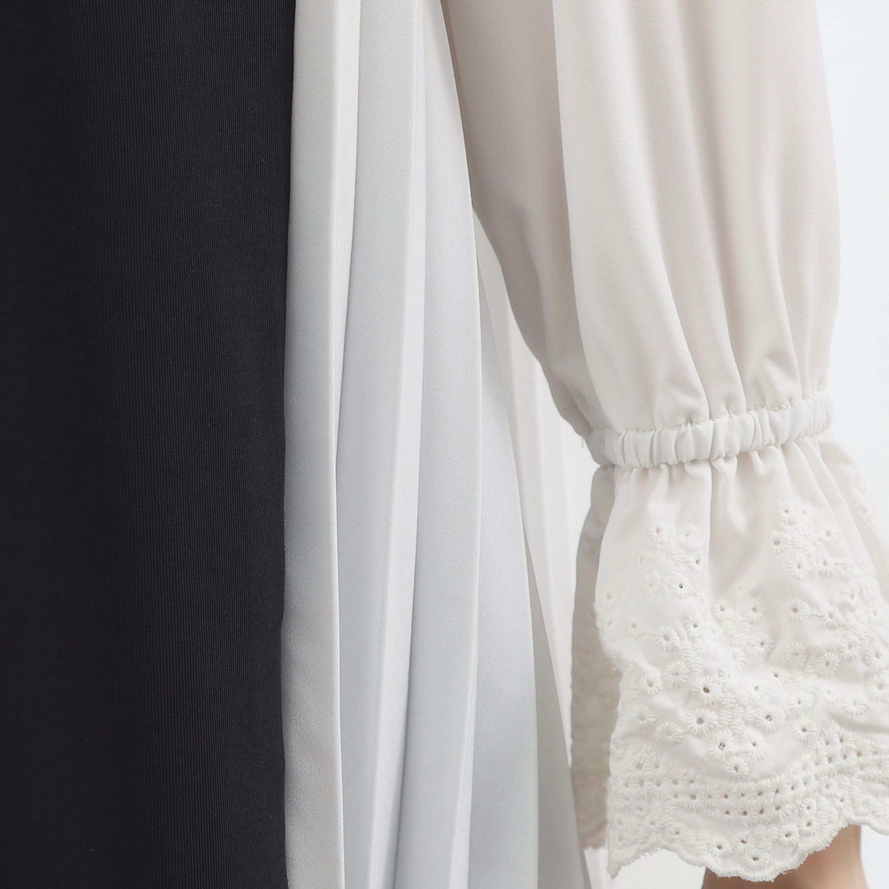 grove「バイカラープリーツコンビトップス」|Tシャツ・カットソー|