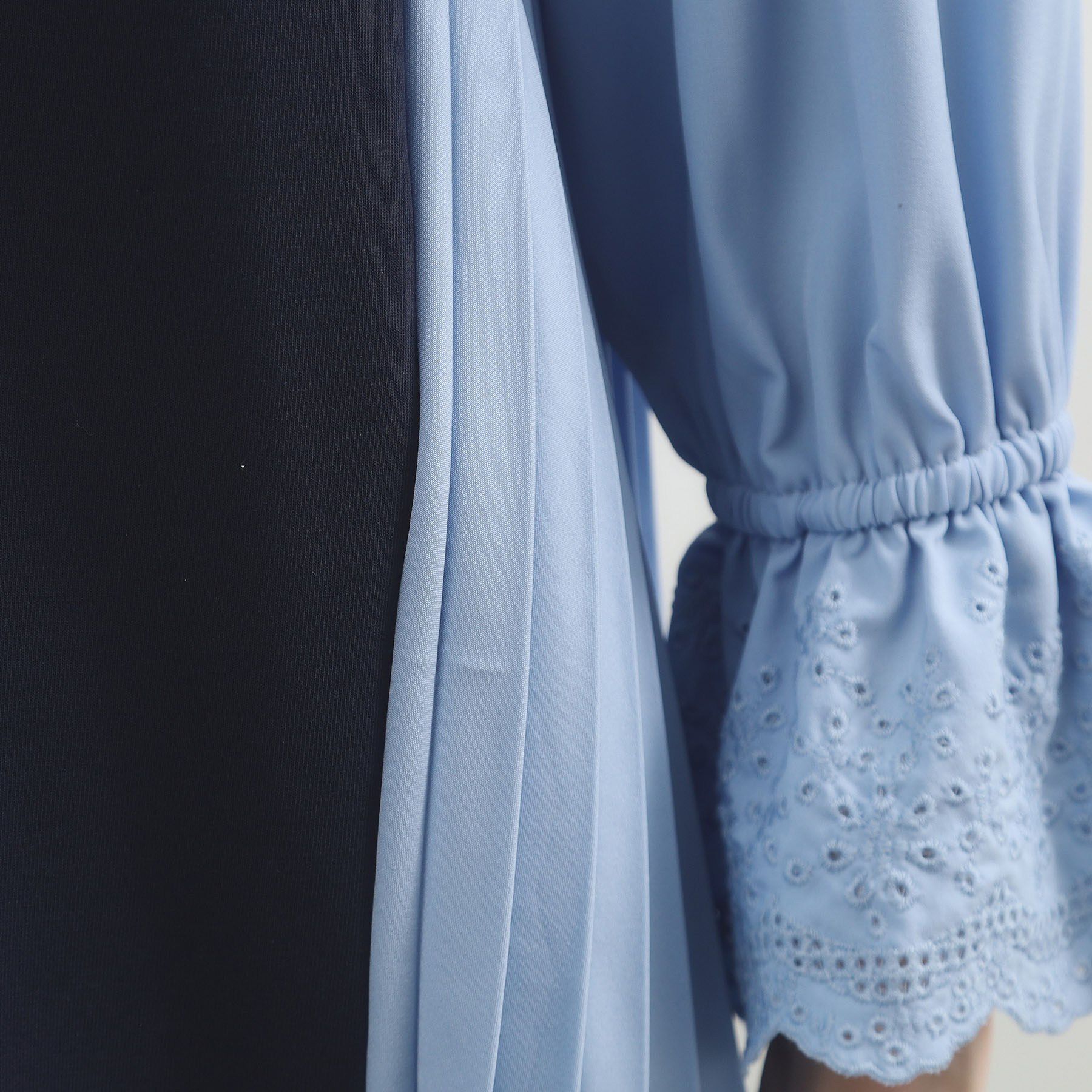 grove「バイカラープリーツコンビトップス」|Tシャツ・カットソー|