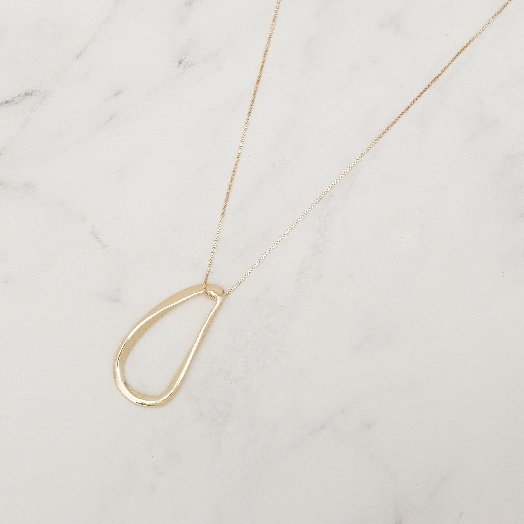 grove「【ネックホルダー】メタルオーバルネックレス」|ネックレス|