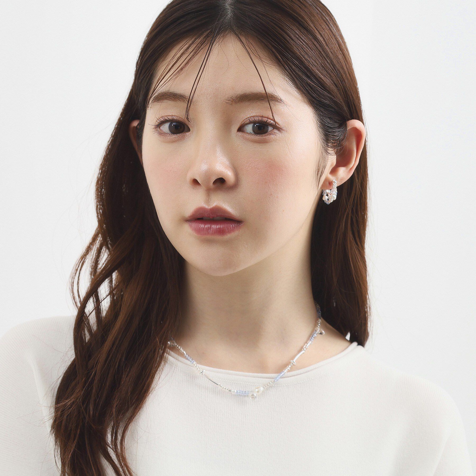 grove「ランダムビーズショートネックレス」|ネックレス|