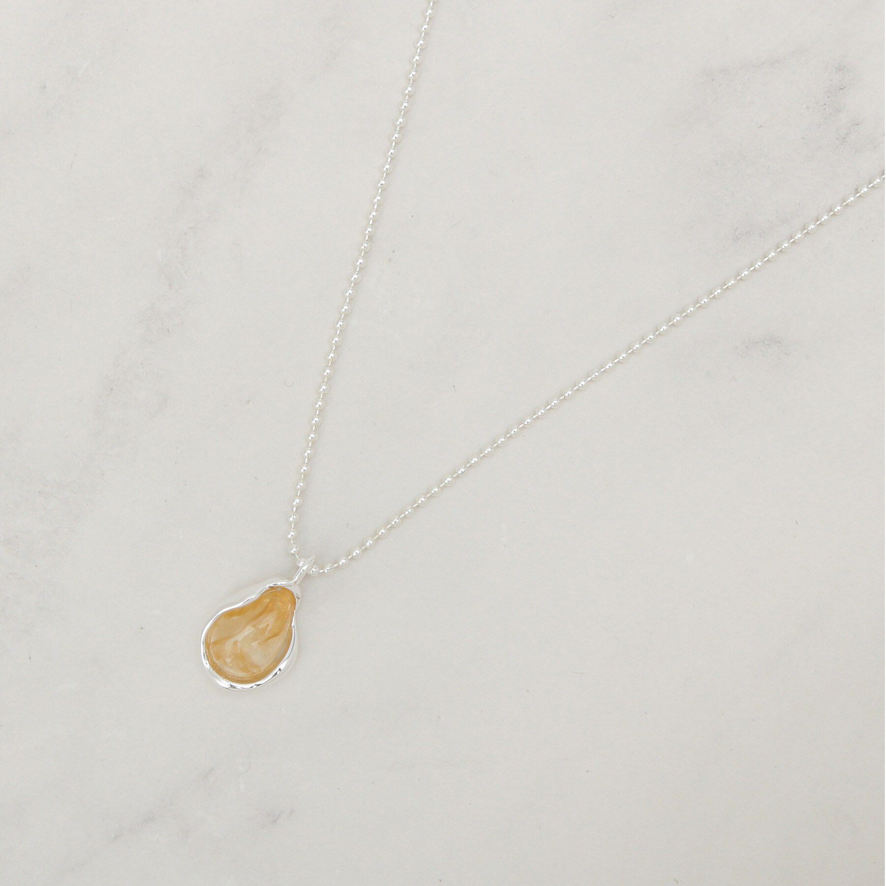 grove「ストーン調メタルショートネックレス」|ネックレス|オレンジ(067)