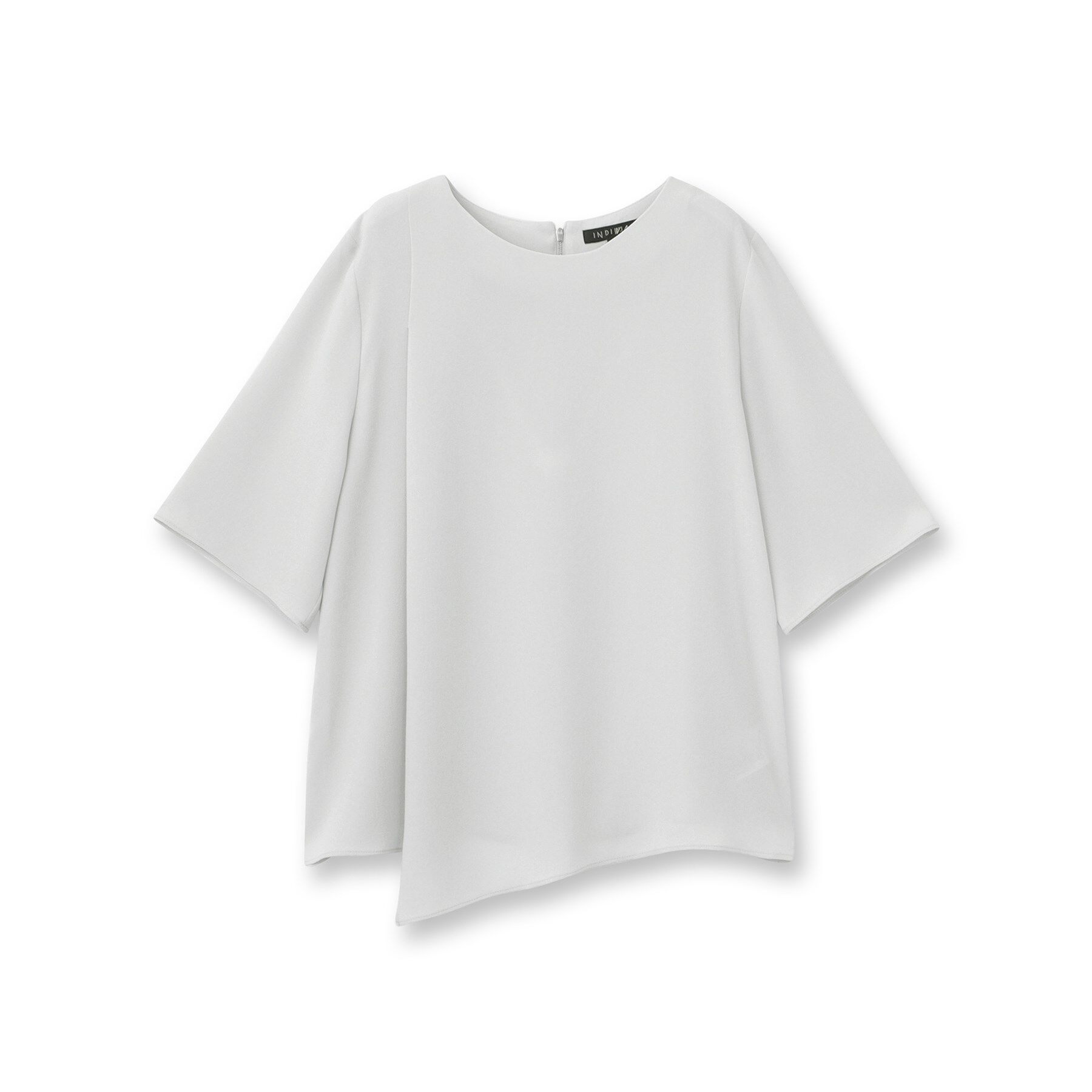 INDIVI「【日本製／トリアセテート混】アシメラインブラウス」|シャツ・ブラウス|