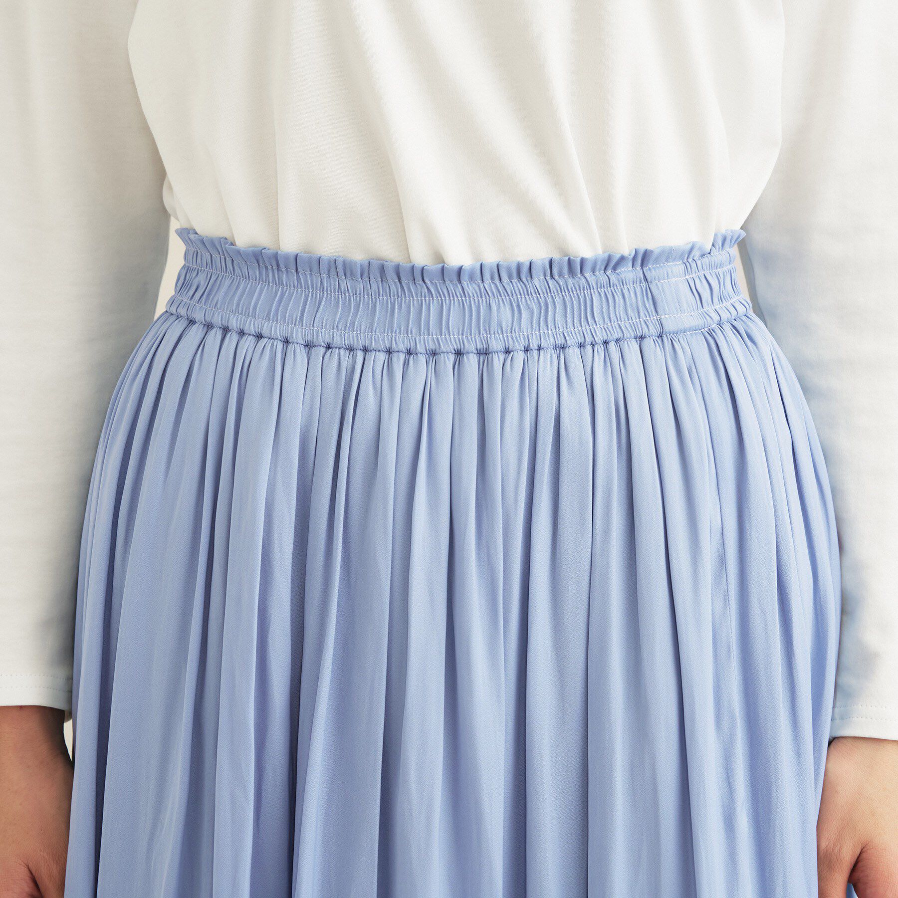 INDIVI「【洗える／丈調整可能】ギャザーフレアスカート」|スカート|
