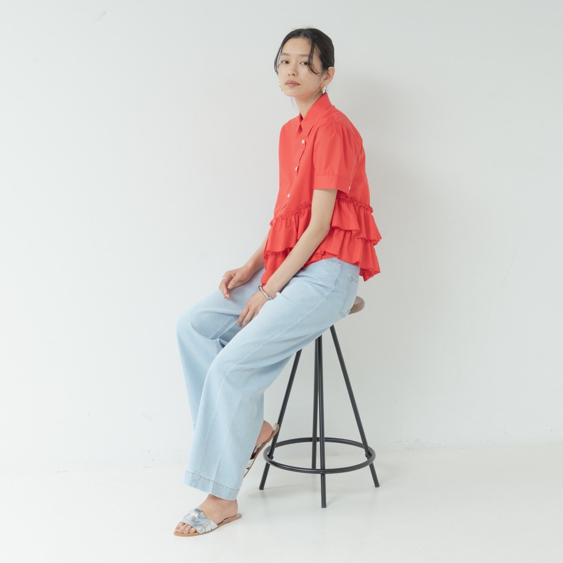 GALLEST「ティアードフリルヘムシャツ」|シャツ・ブラウス|