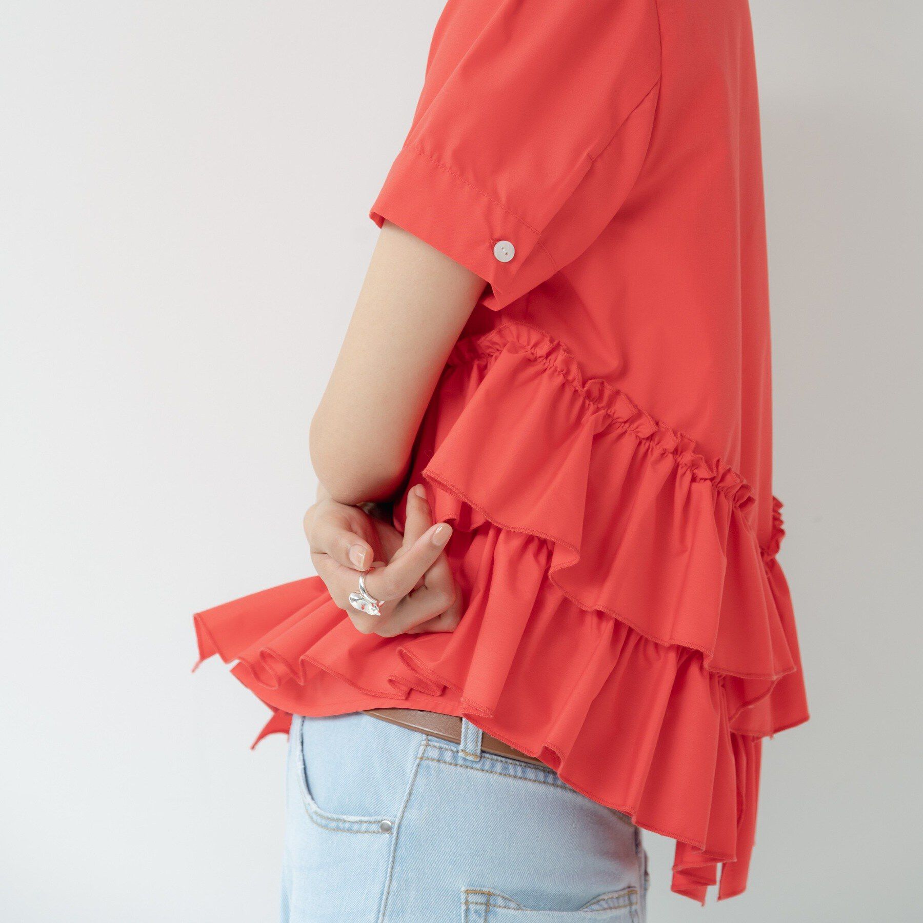 GALLEST「ティアードフリルヘムシャツ」|シャツ・ブラウス|