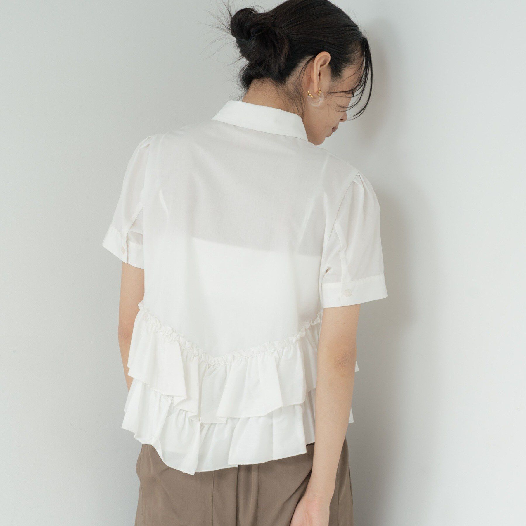 GALLEST「ティアードフリルヘムシャツ」|シャツ・ブラウス|