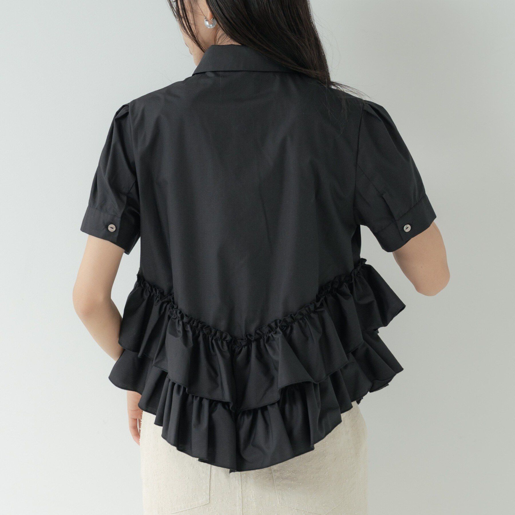 GALLEST「ティアードフリルヘムシャツ」|シャツ・ブラウス|