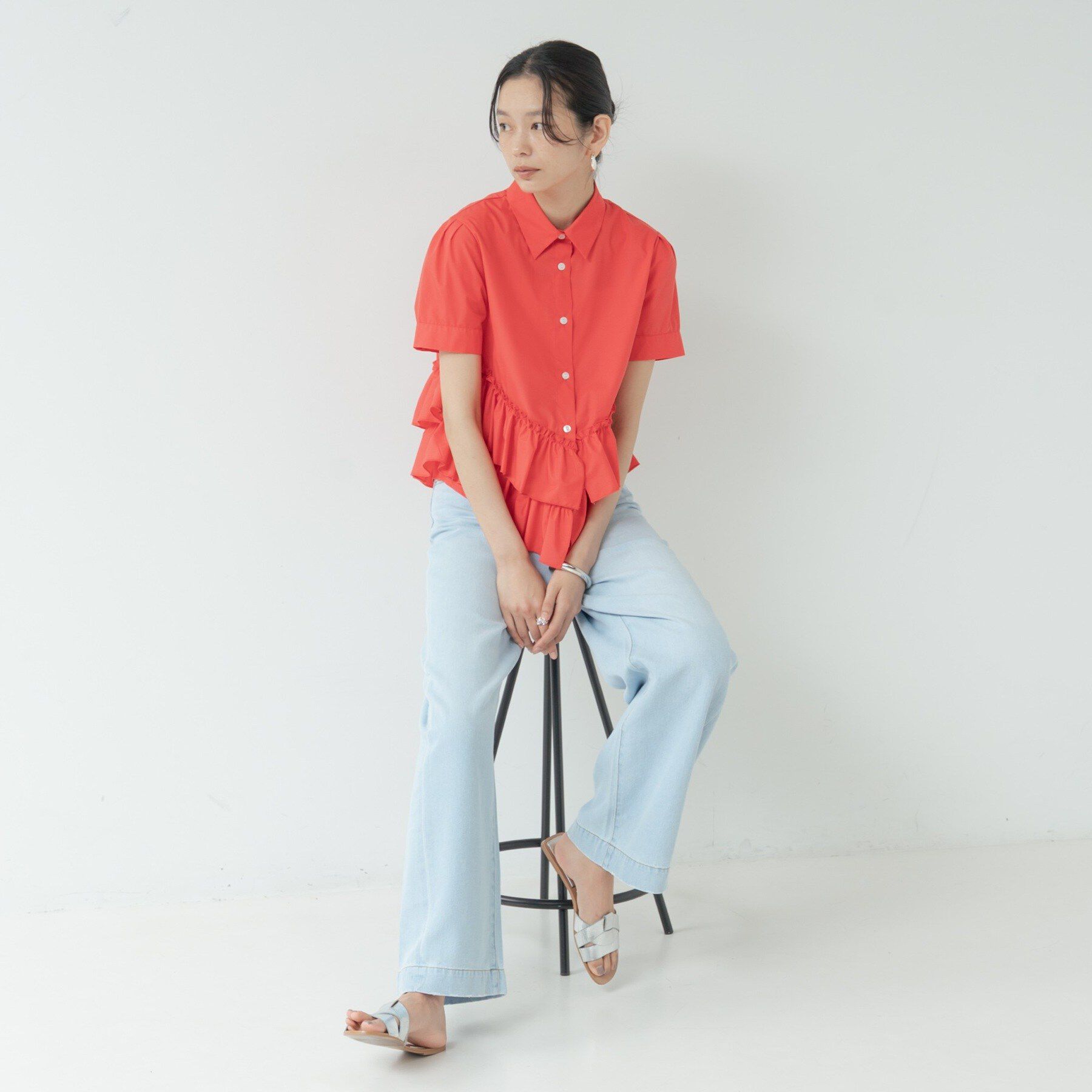 GALLEST「ティアードフリルヘムシャツ」|シャツ・ブラウス|