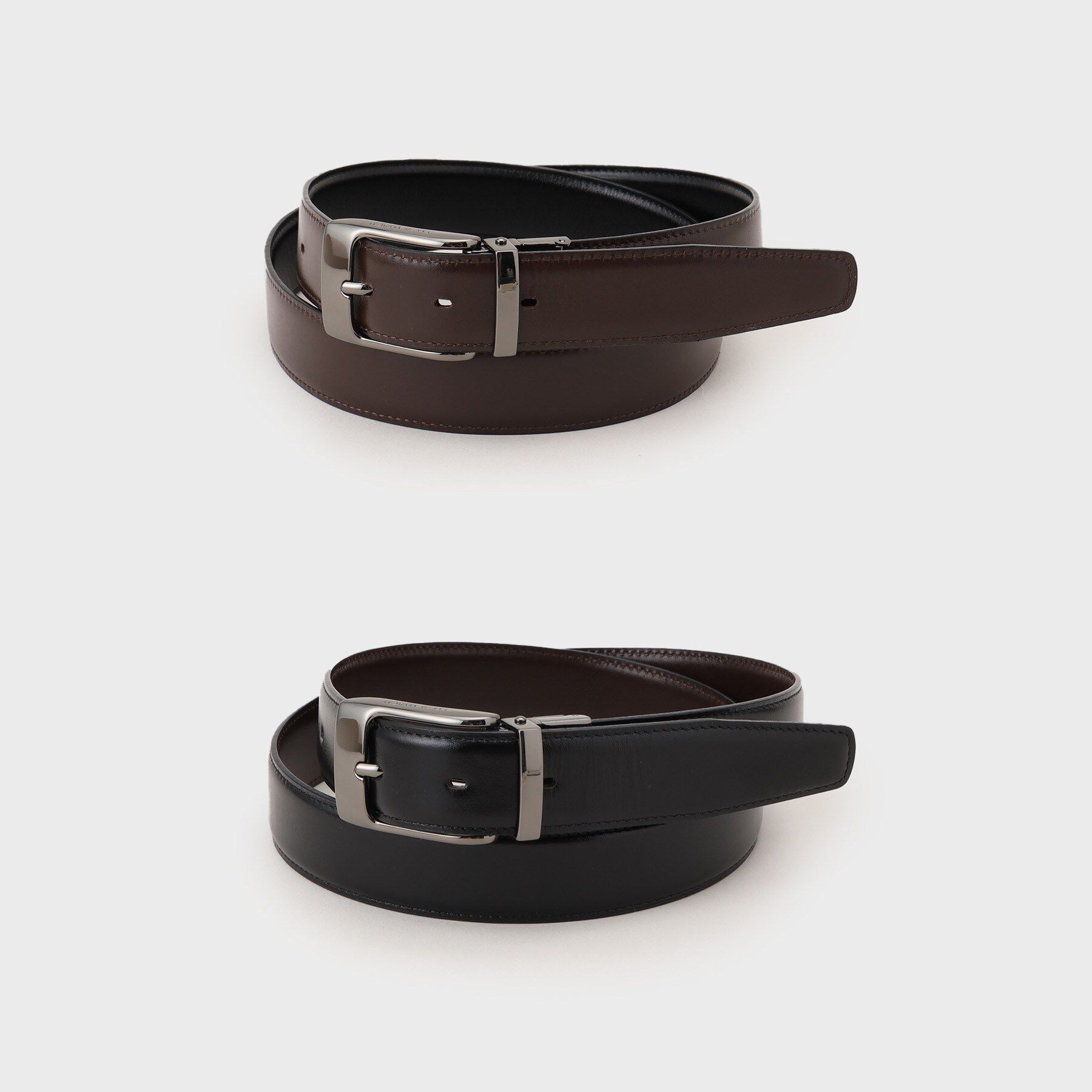 TAKEO KIKUCHI「【リバーシブル/Made in JAPAN】レザー ドレスベルト」|ベルト|ブラック(919)