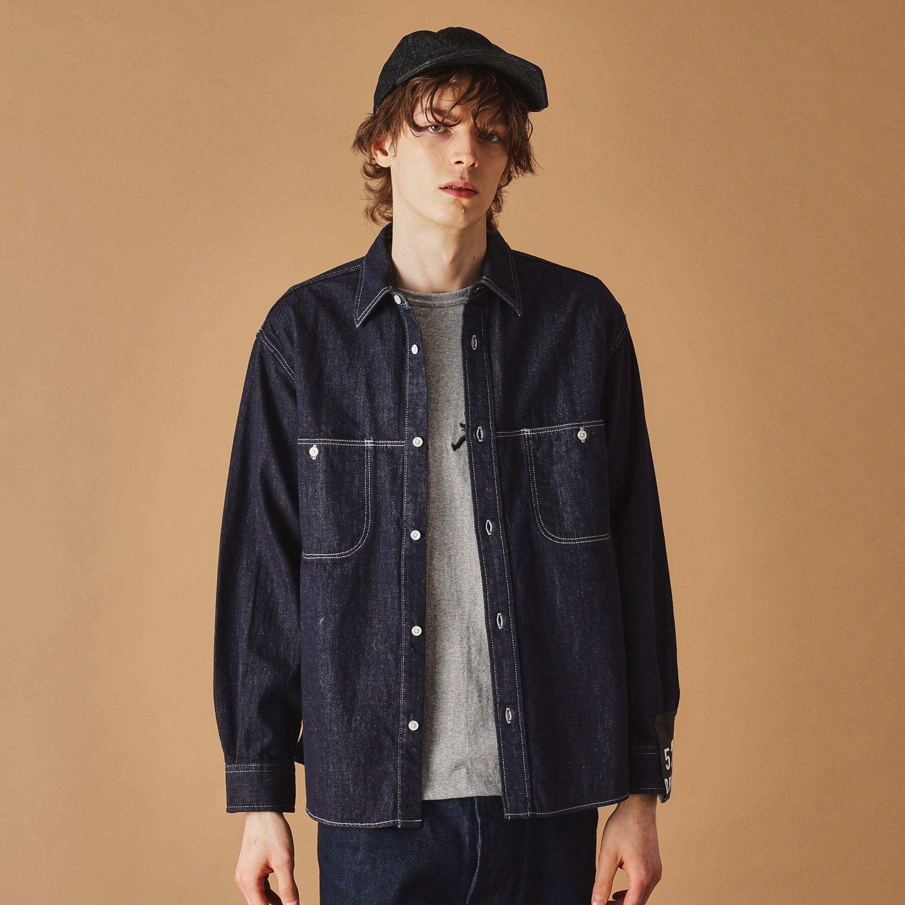 40CARATS&525「525DENIM シャツ」|シャツ・ブラウス|ブルー(093)