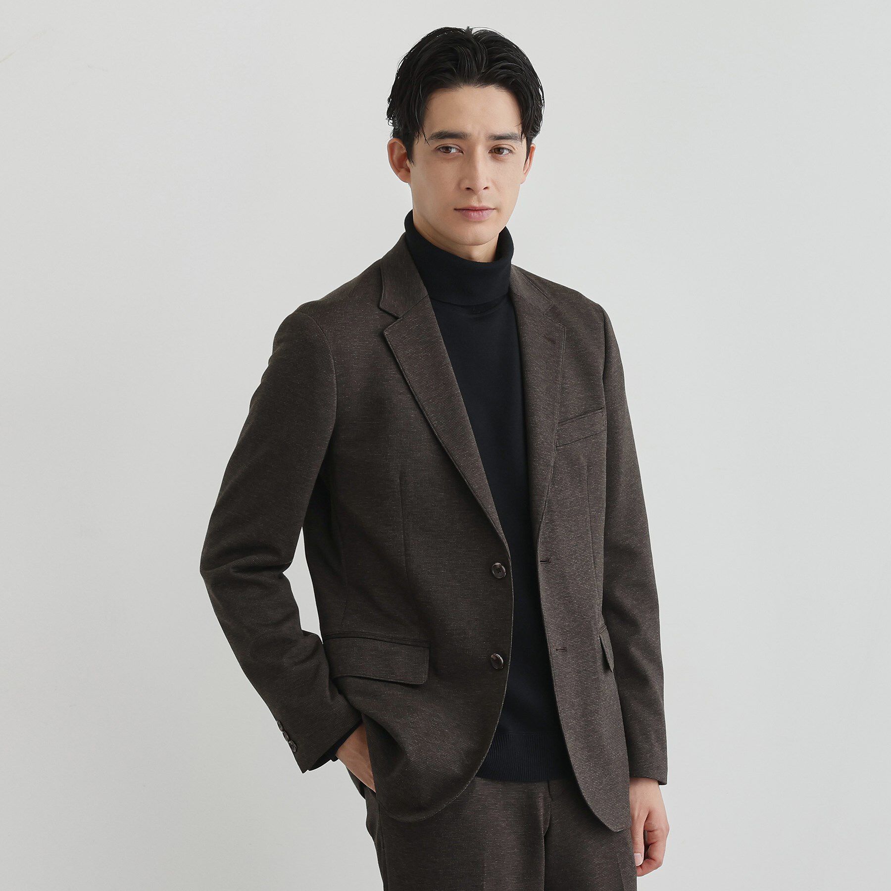 TAKEO KIKUCHI「【None Of Stress】アクティブジャージ 千鳥 ジャケット」|テーラードジャケット|