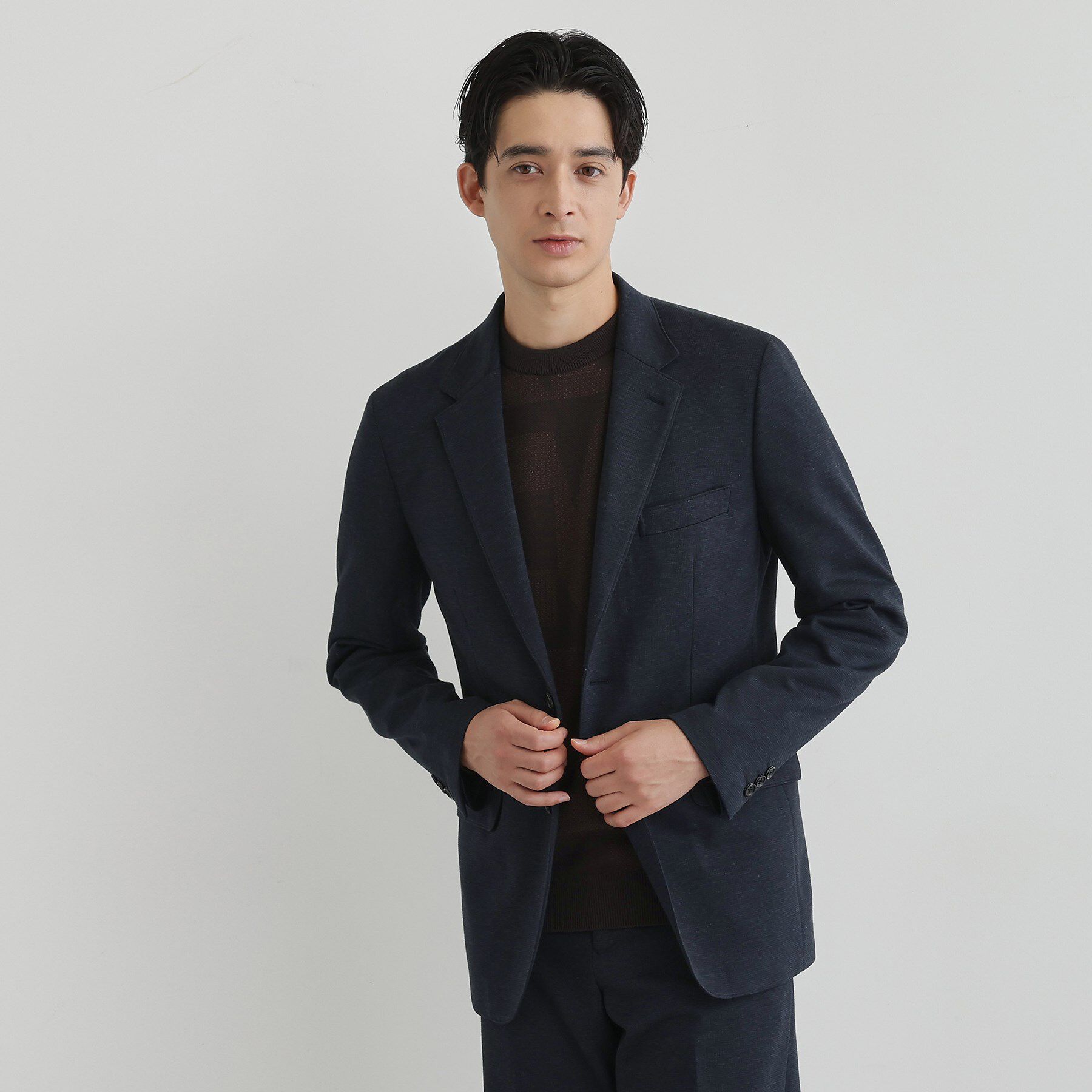 TAKEO KIKUCHI「【None Of Stress】アクティブジャージ 千鳥 ジャケット」|テーラードジャケット|