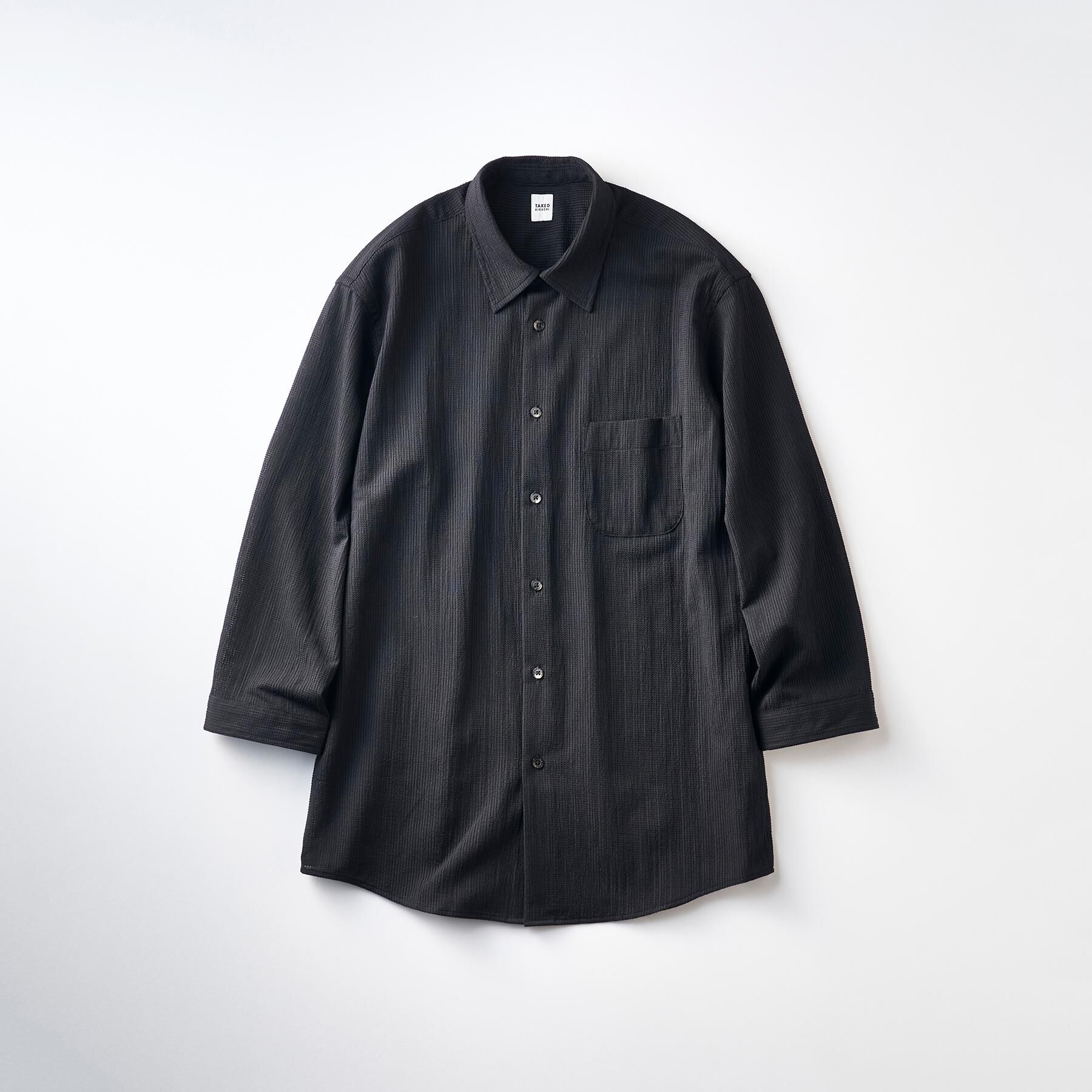 TAKEO KIKUCHI「【通気性】トリコットサッカー 7分袖シャツ」|シャツ・ブラウス|